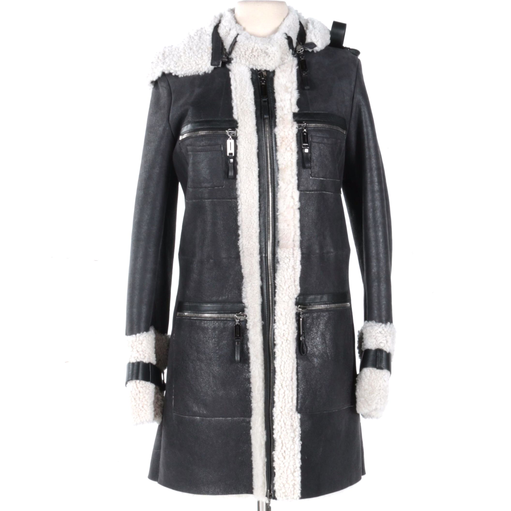 Shearling and Suede Coat