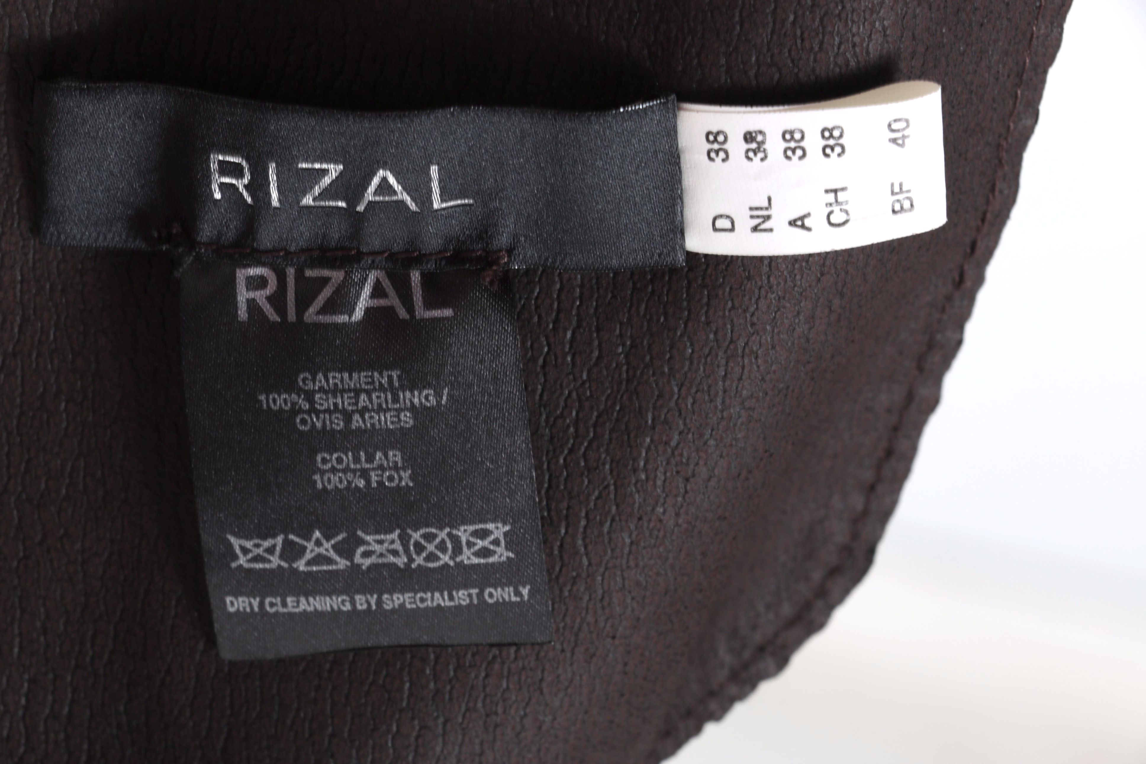Rizal Suede and Shearling Coat With Fox Fur Trim