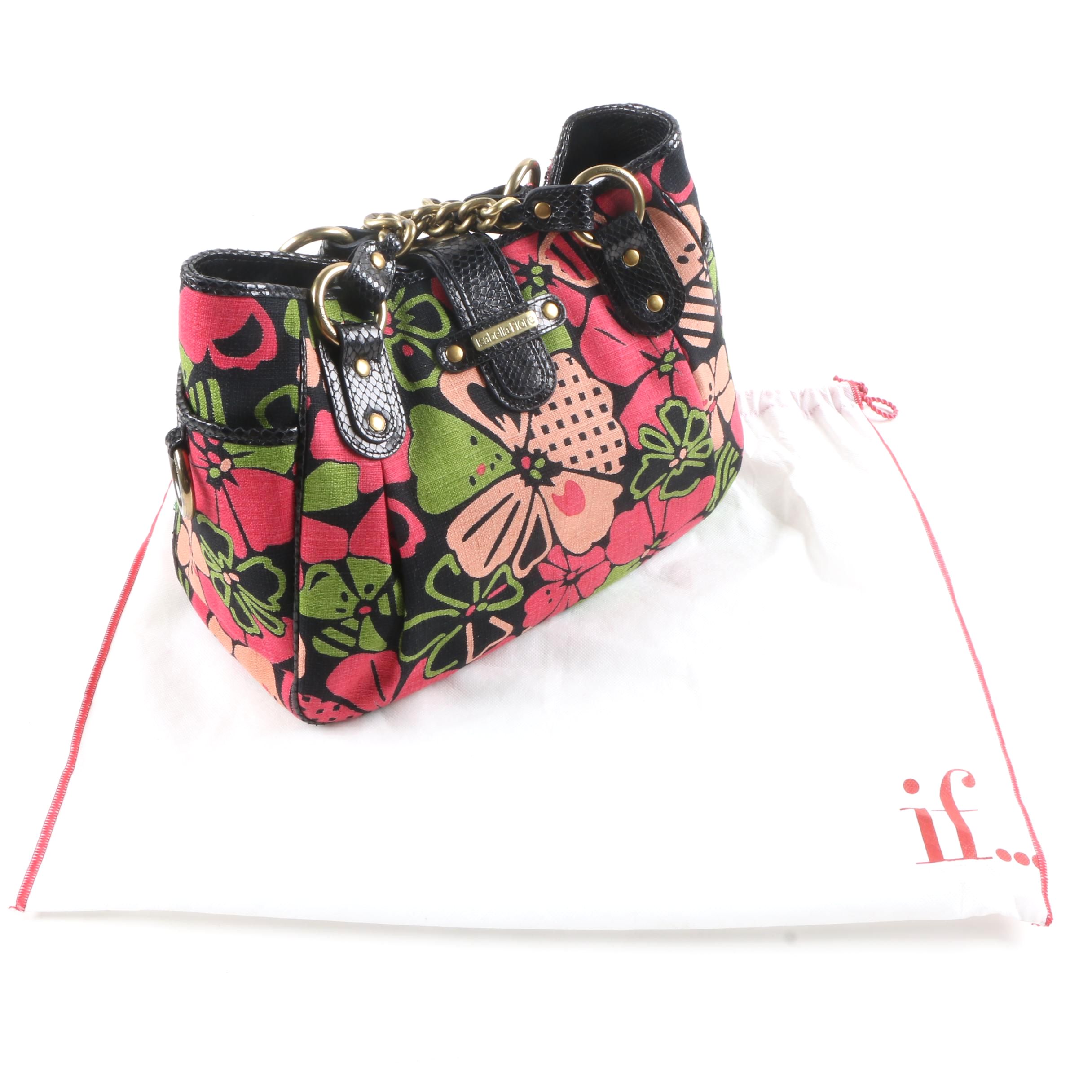 Isabella Fiore Flower-Shower Emma Tote with Snakeskin Accents