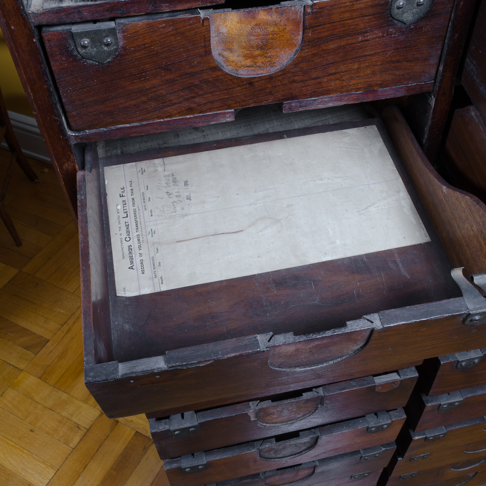 Antique Letter File Cabinet by Amberg
