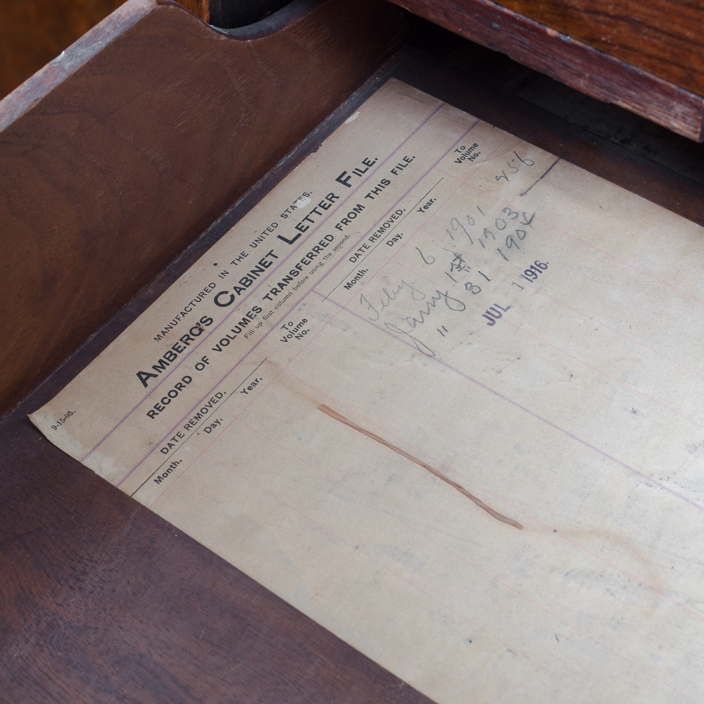 Antique Letter File Cabinet by Amberg
