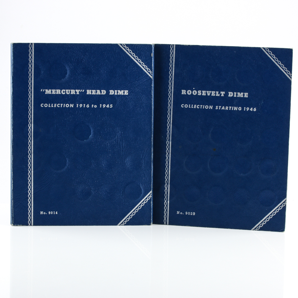 Two Whitman Binders of U.S. Silver Dimes