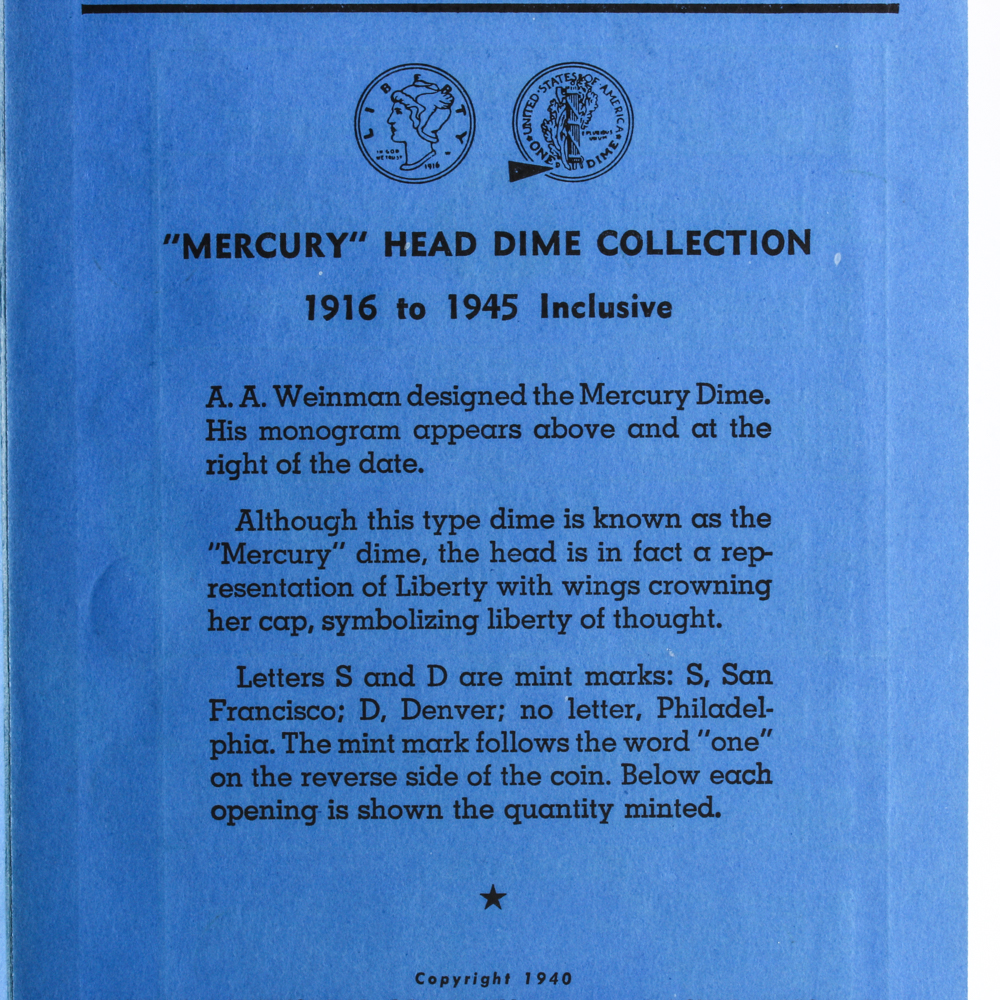 Two Whitman Binders of U.S. Silver Dimes