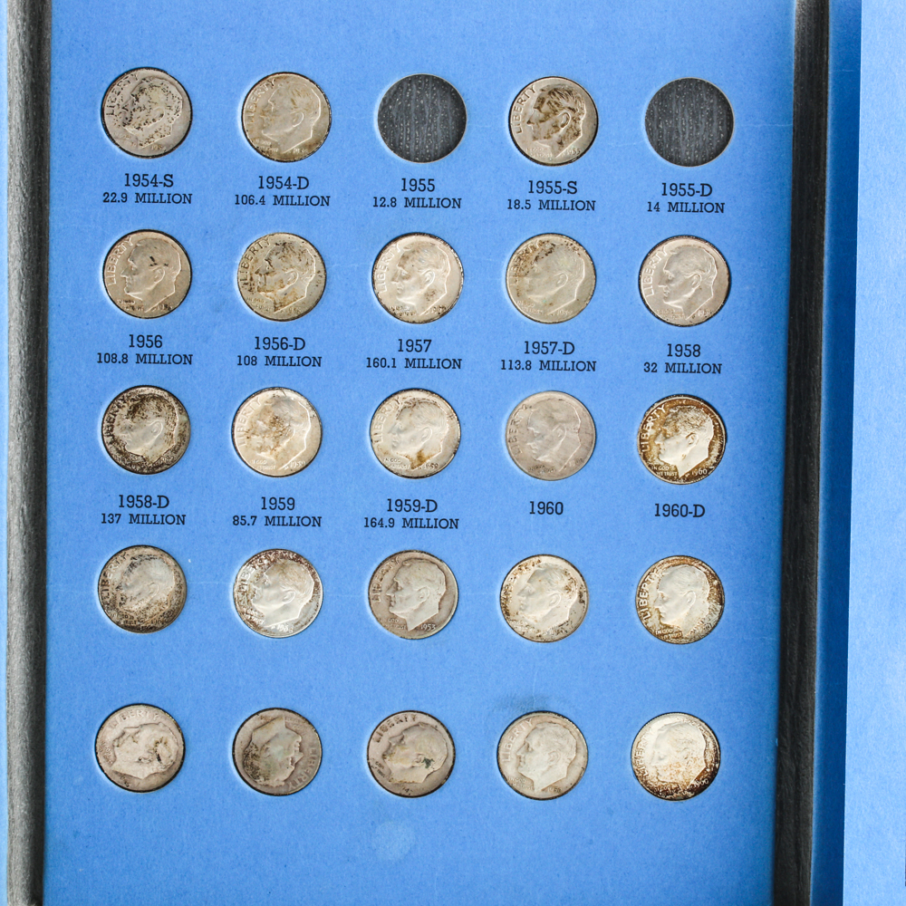 Two Whitman Binders of U.S. Silver Dimes