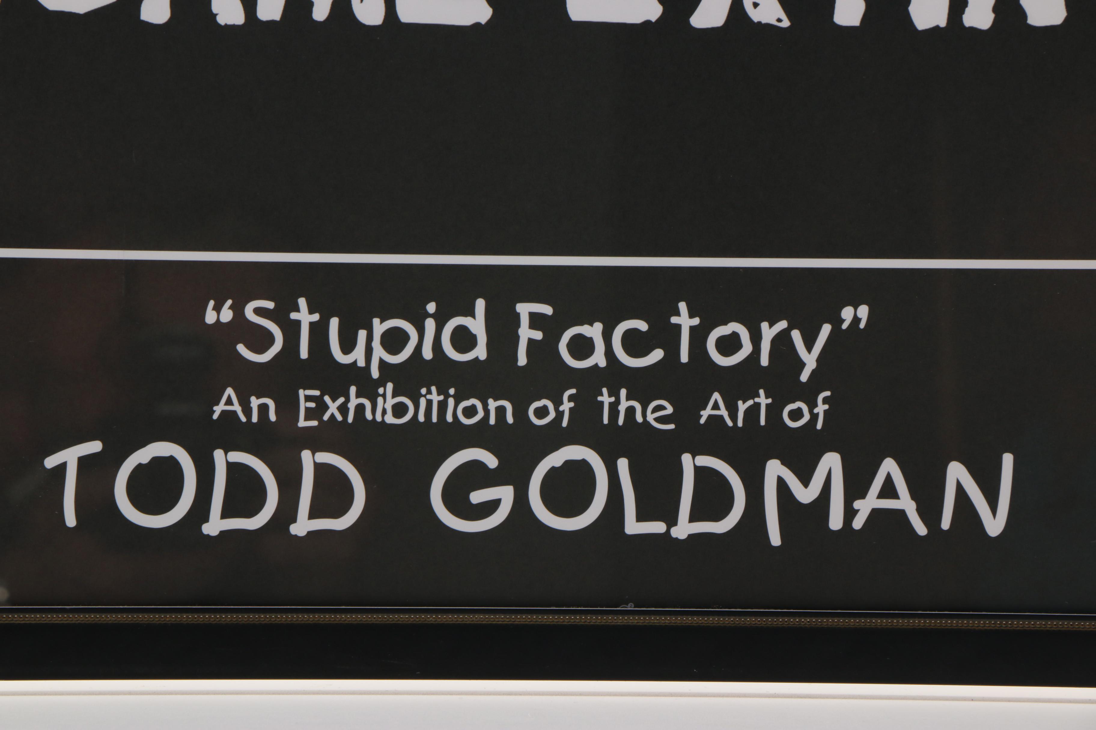 Todd Goldman Offset Lithograph "How Stick People Became Extinct"