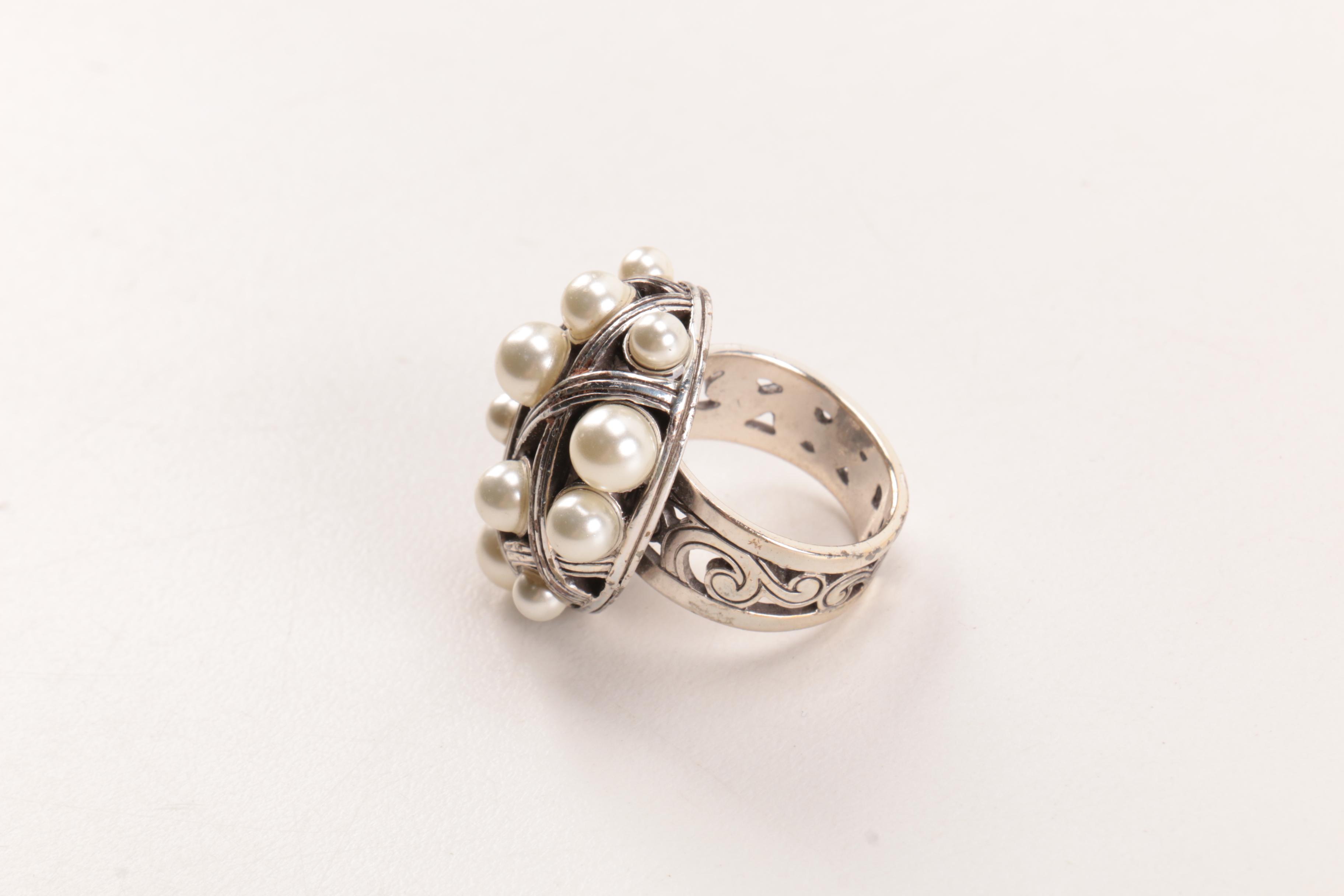 Silver Tone Jewelry Including Brighton