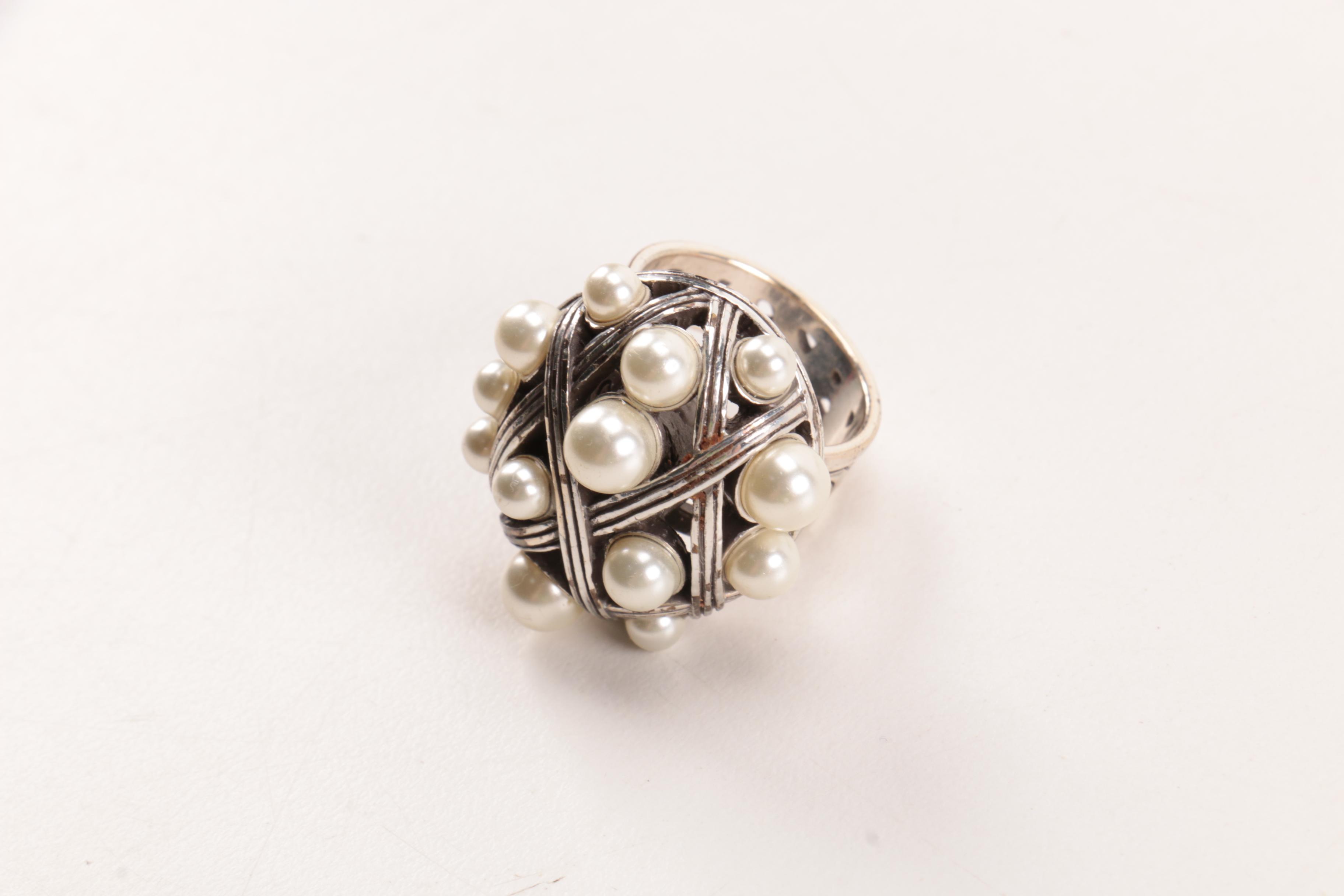 Silver Tone Jewelry Including Brighton