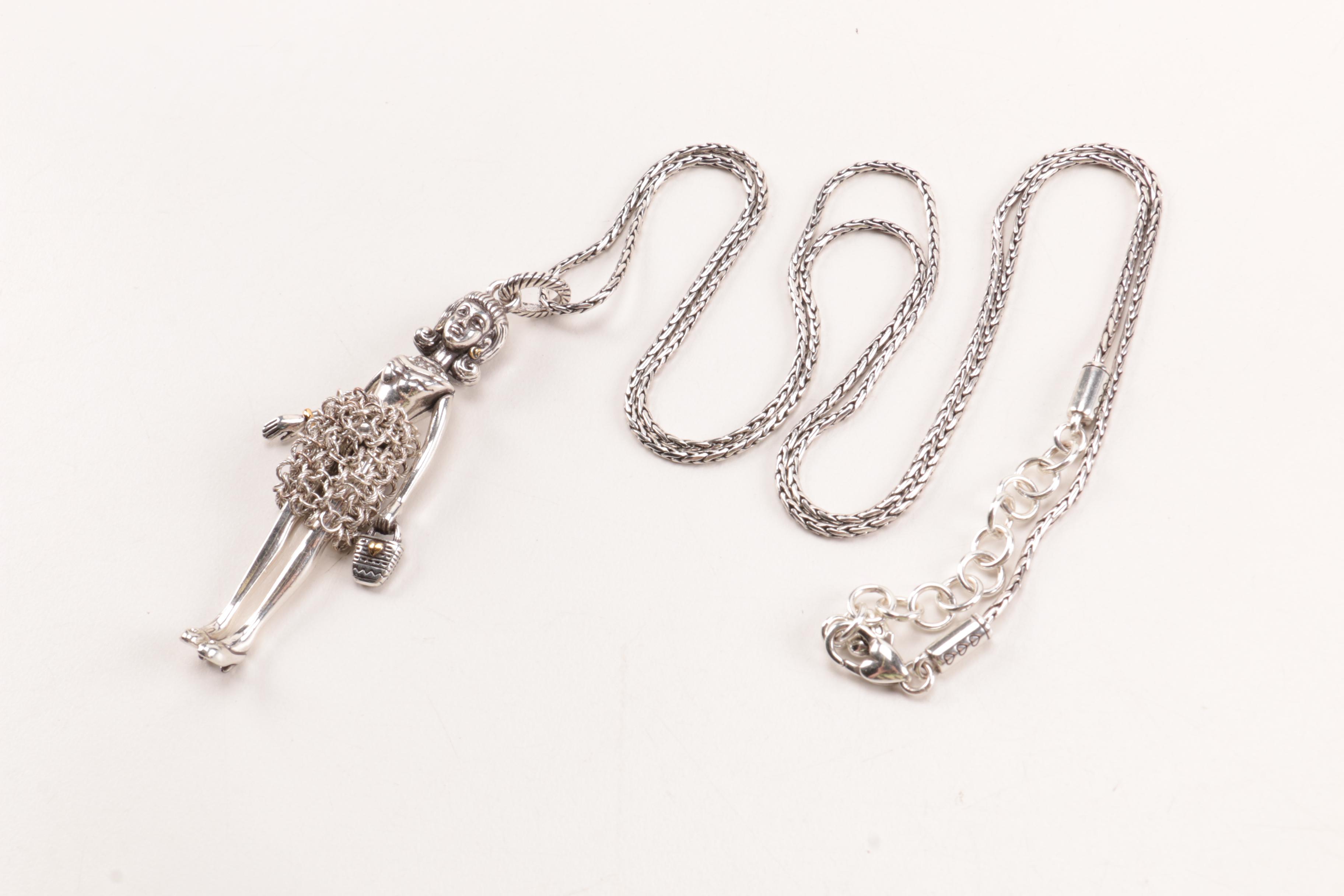 Silver Tone Jewelry Including Brighton