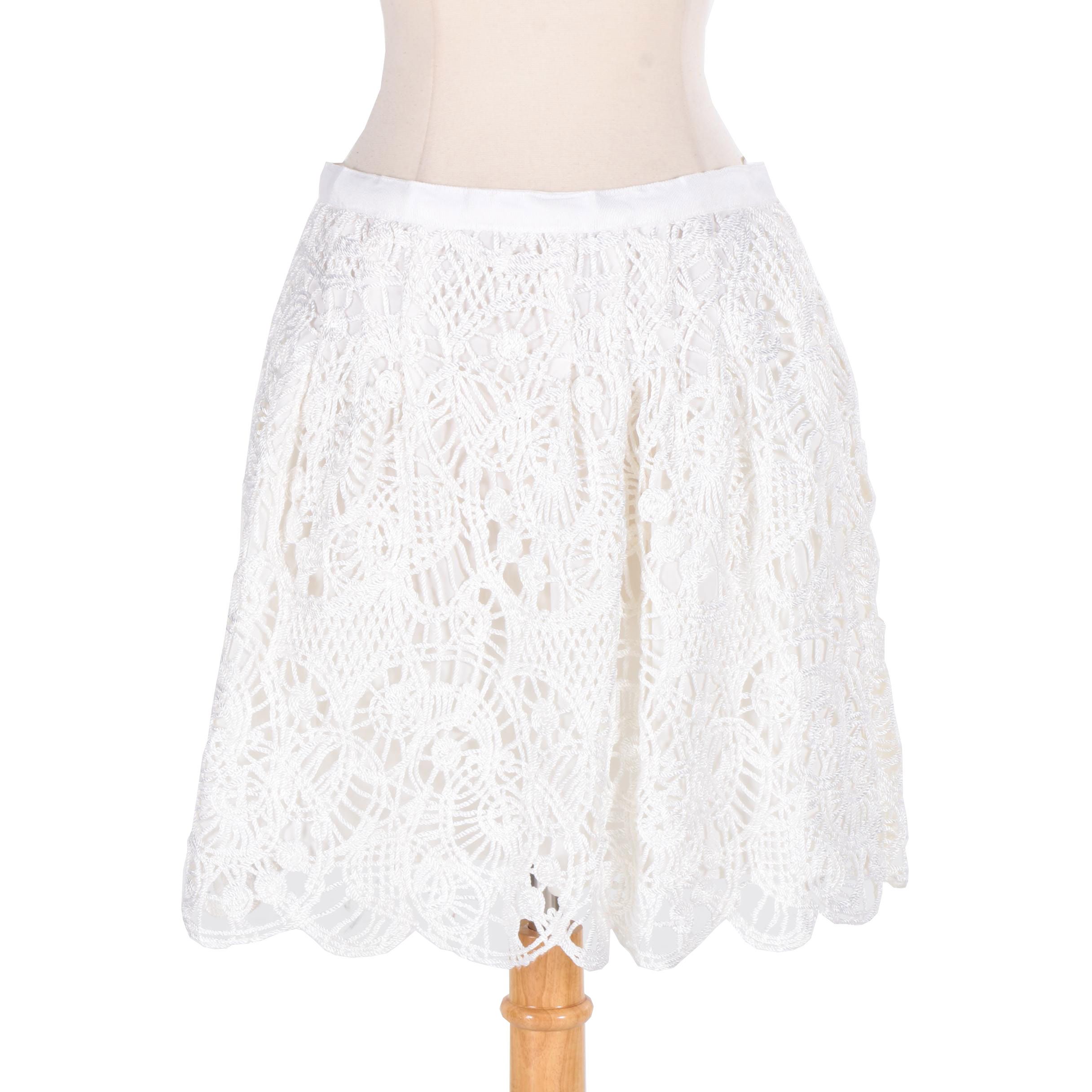 White Flare Skirt by Chaiken