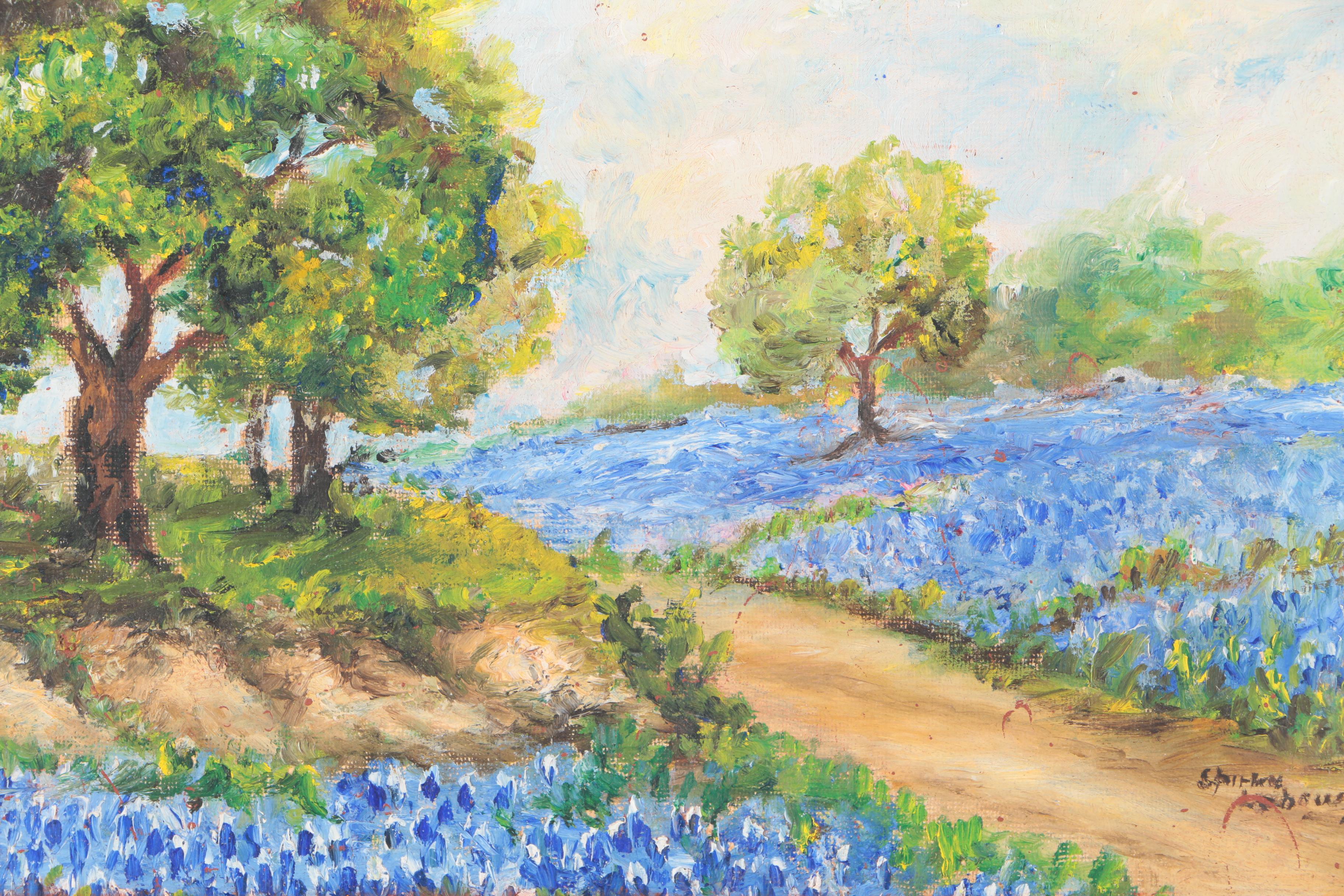 Oil Painting of Texas Bluebonnets