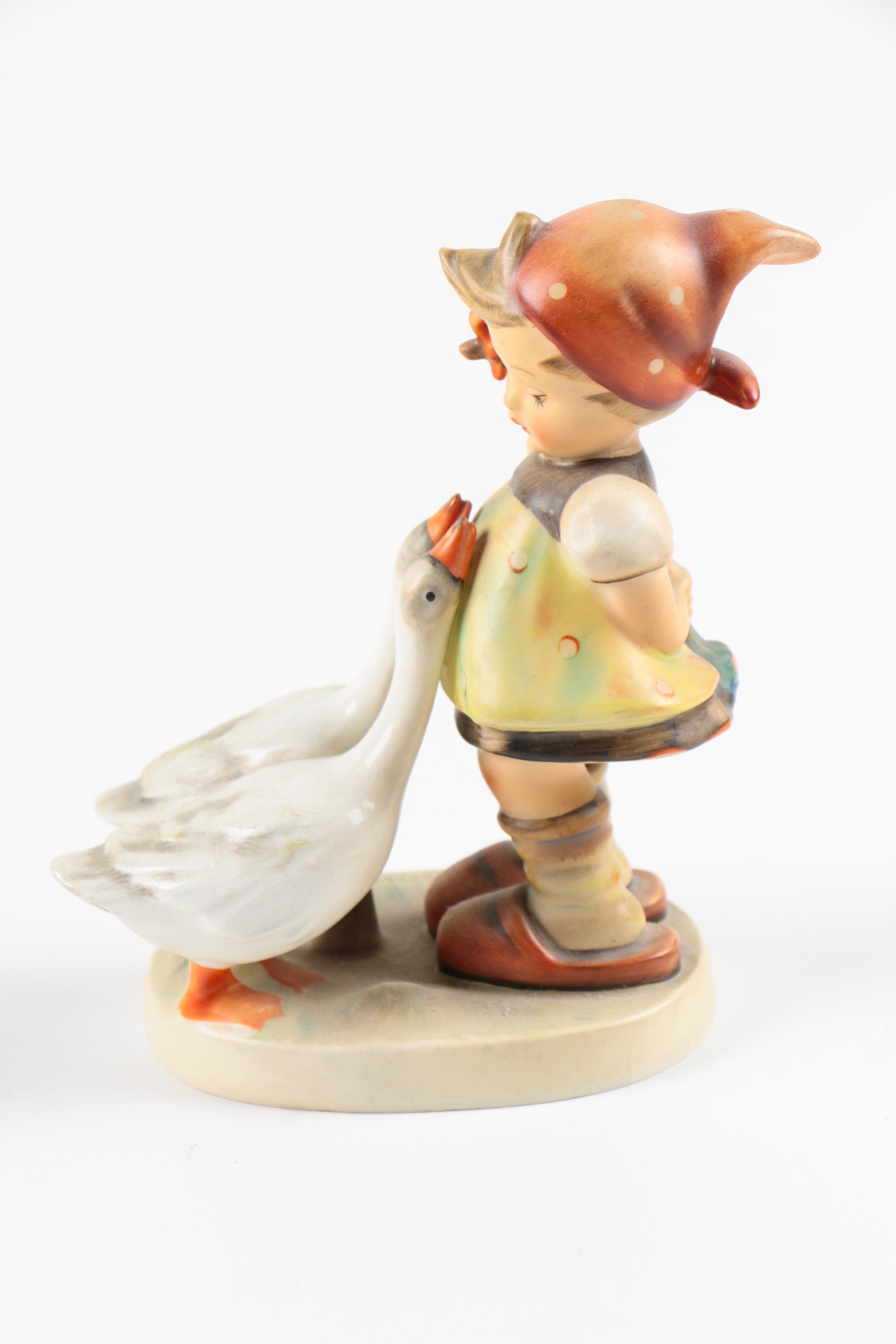 Hummel Style Figurines of Children with Geese