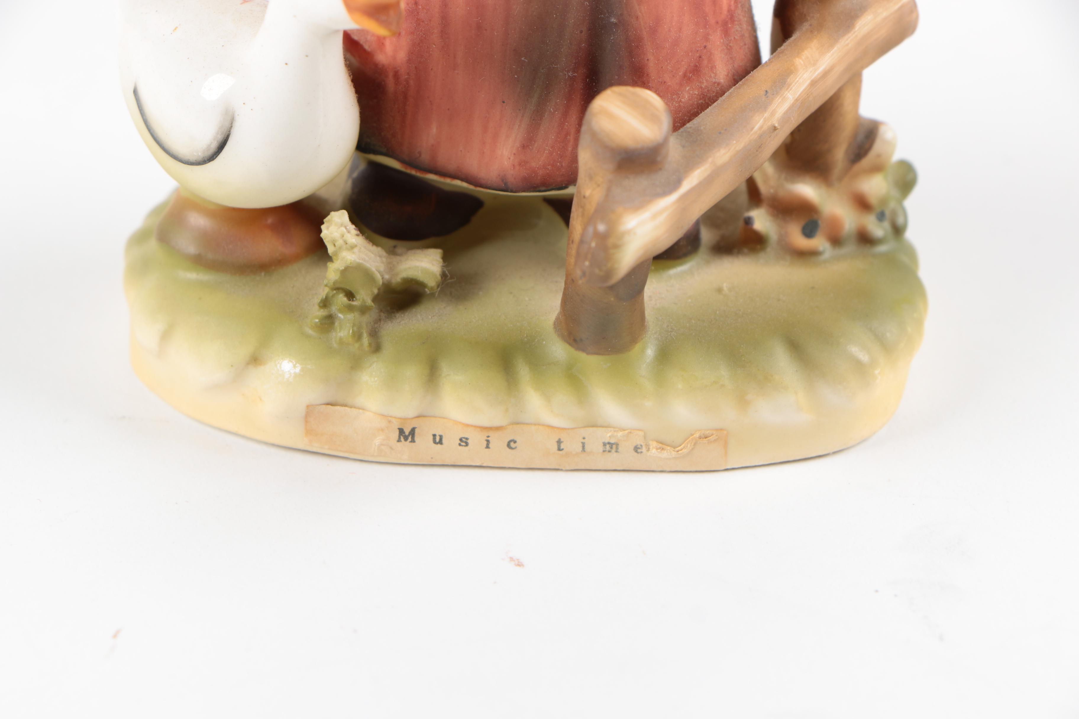 Hummel Style Figurines of Children with Geese