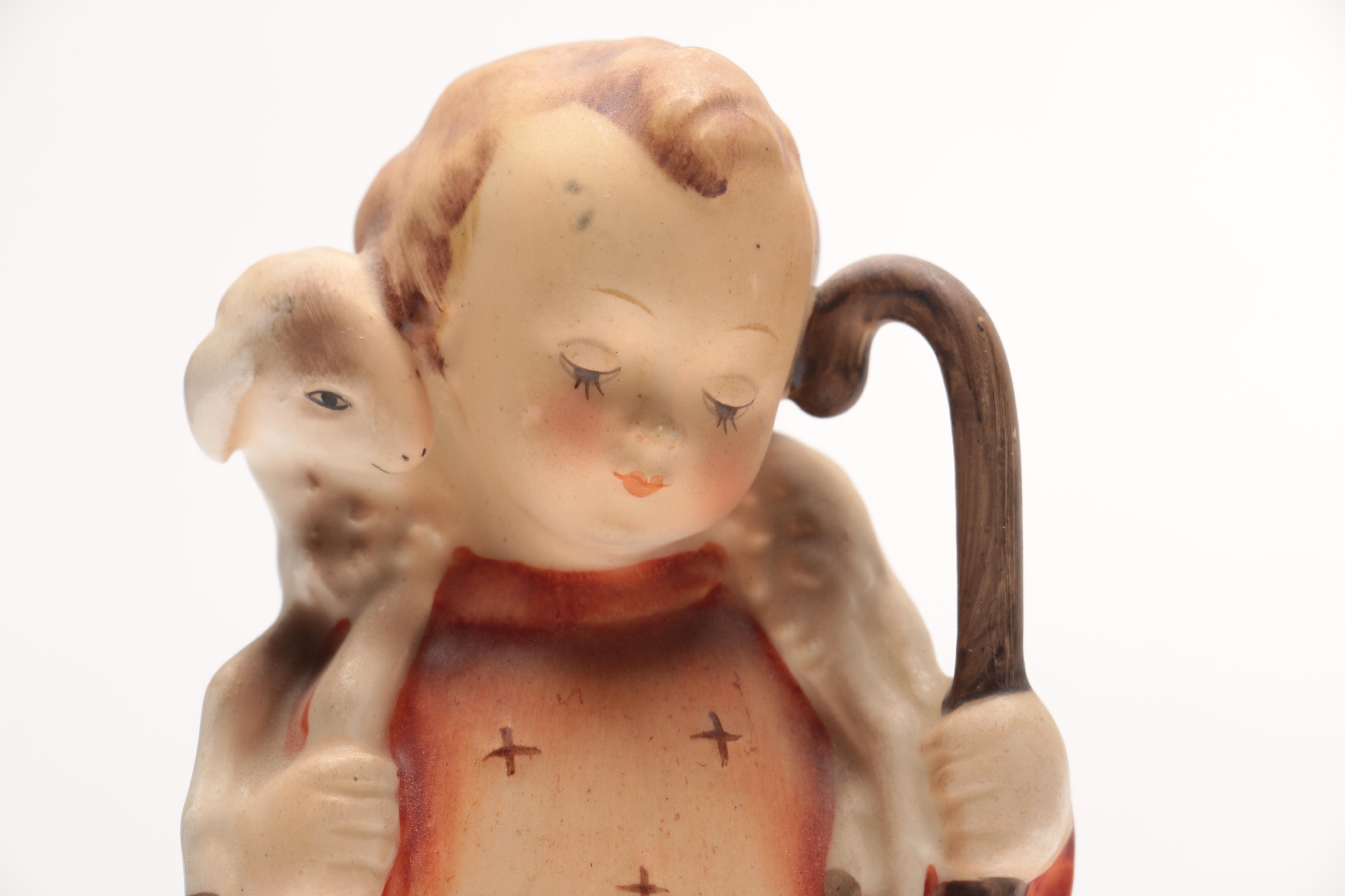 Goebel Hummel Shepard and Boy with Rabbits Figurines