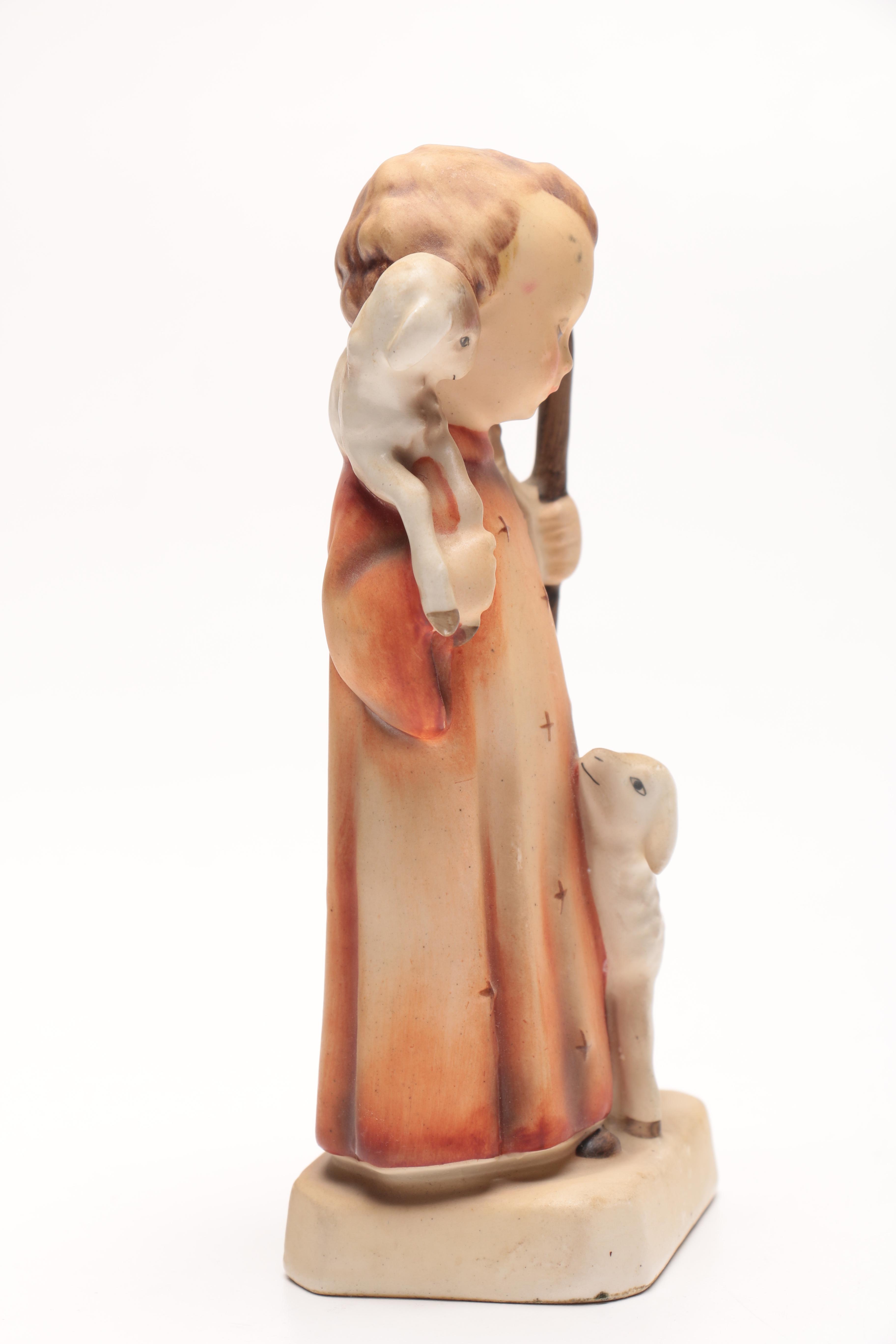 Goebel Hummel Shepard and Boy with Rabbits Figurines