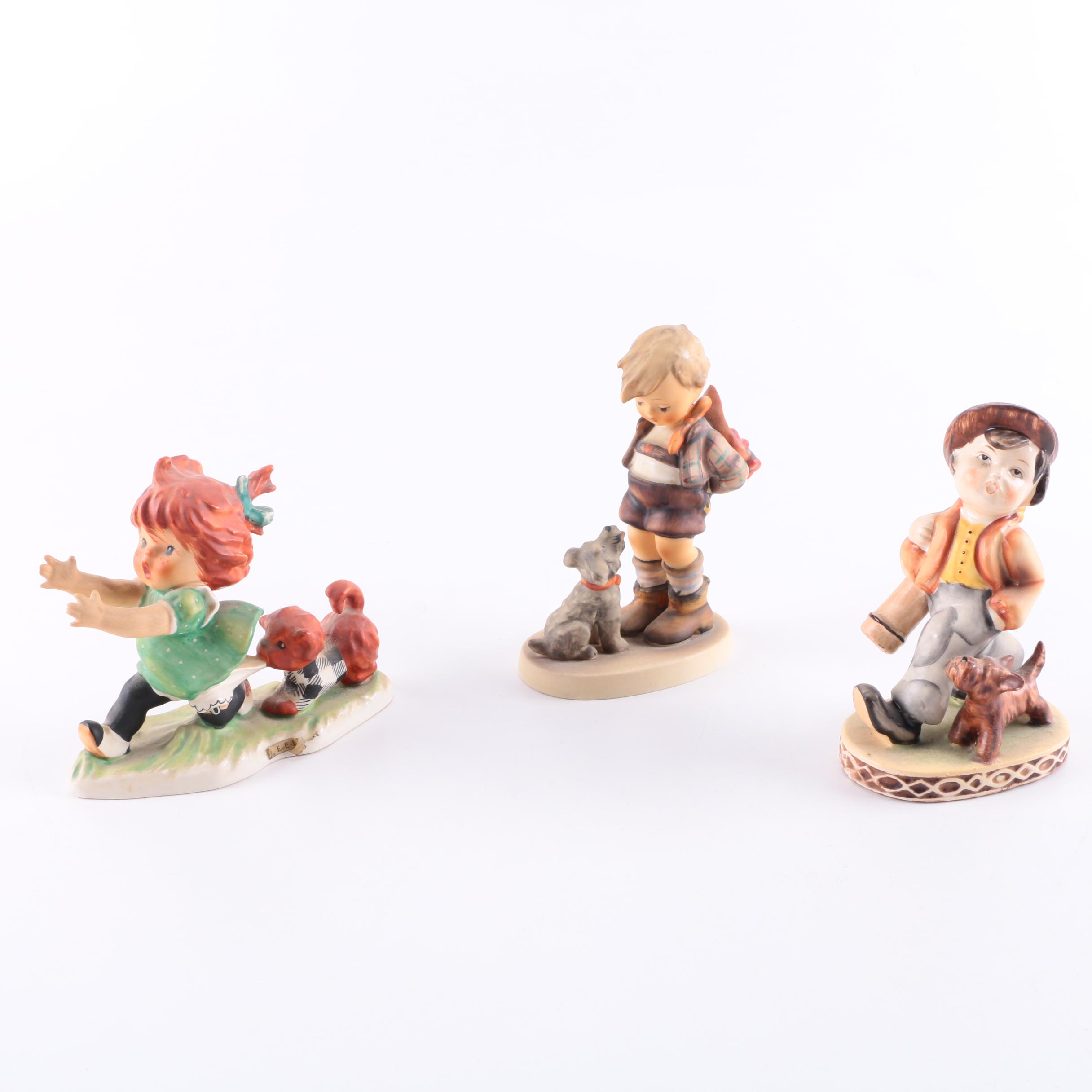 Goebel Hummel Style Children with Dogs Figurines
