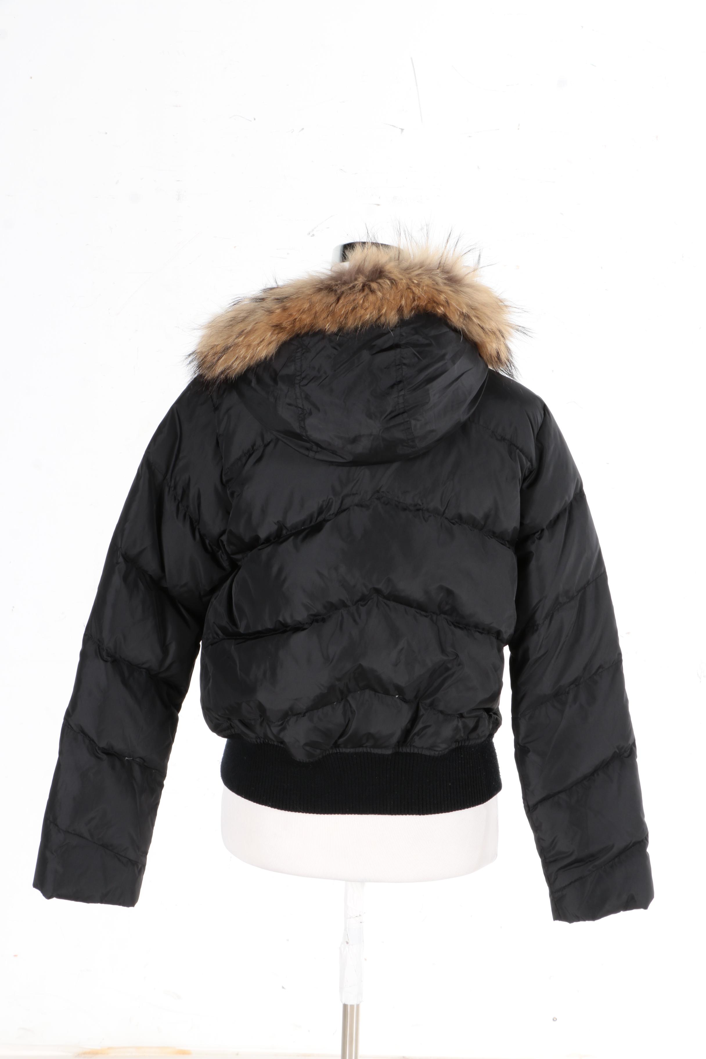 Marc New York Winter Coat With Raccoon Fur Trim