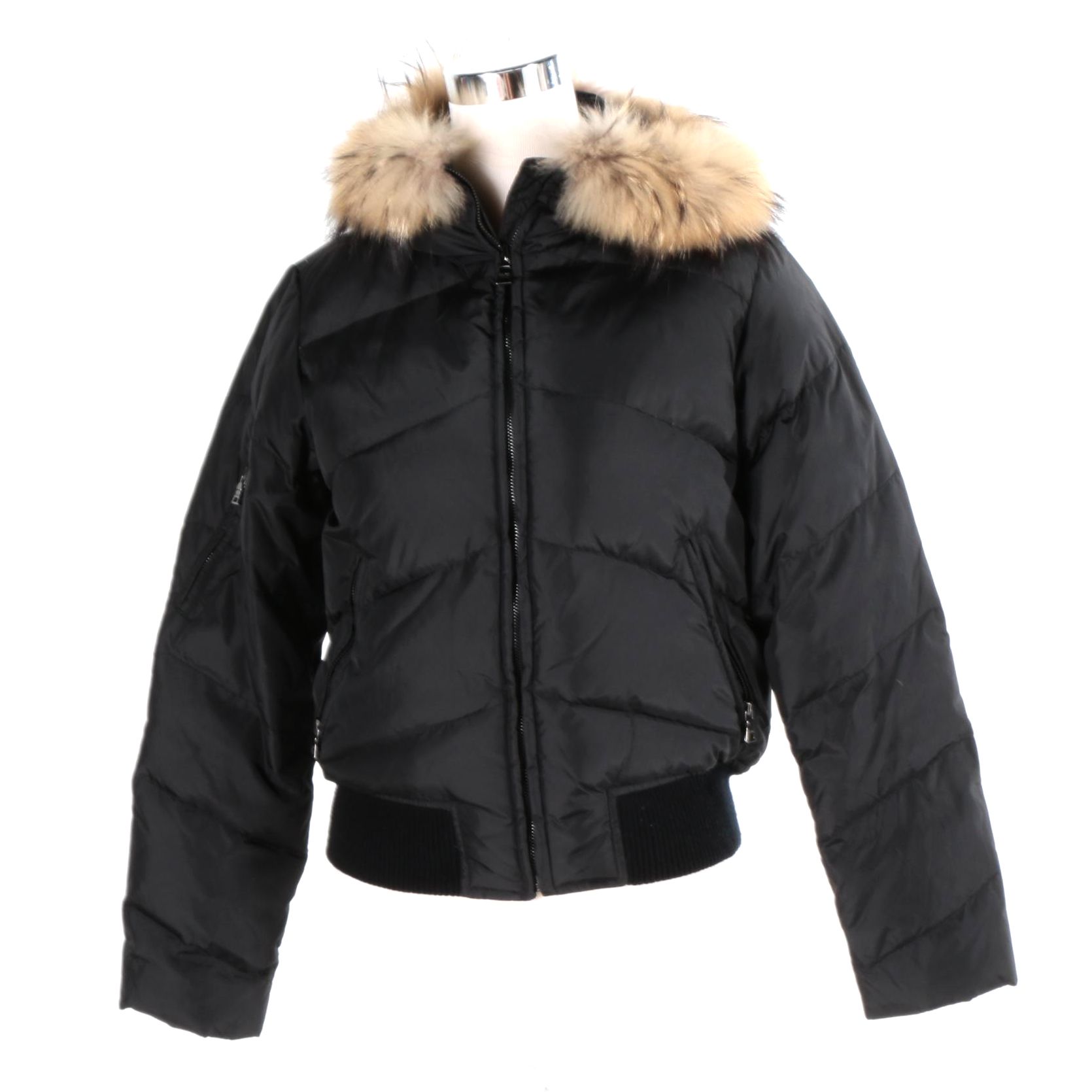 Marc New York Winter Coat With Raccoon Fur Trim