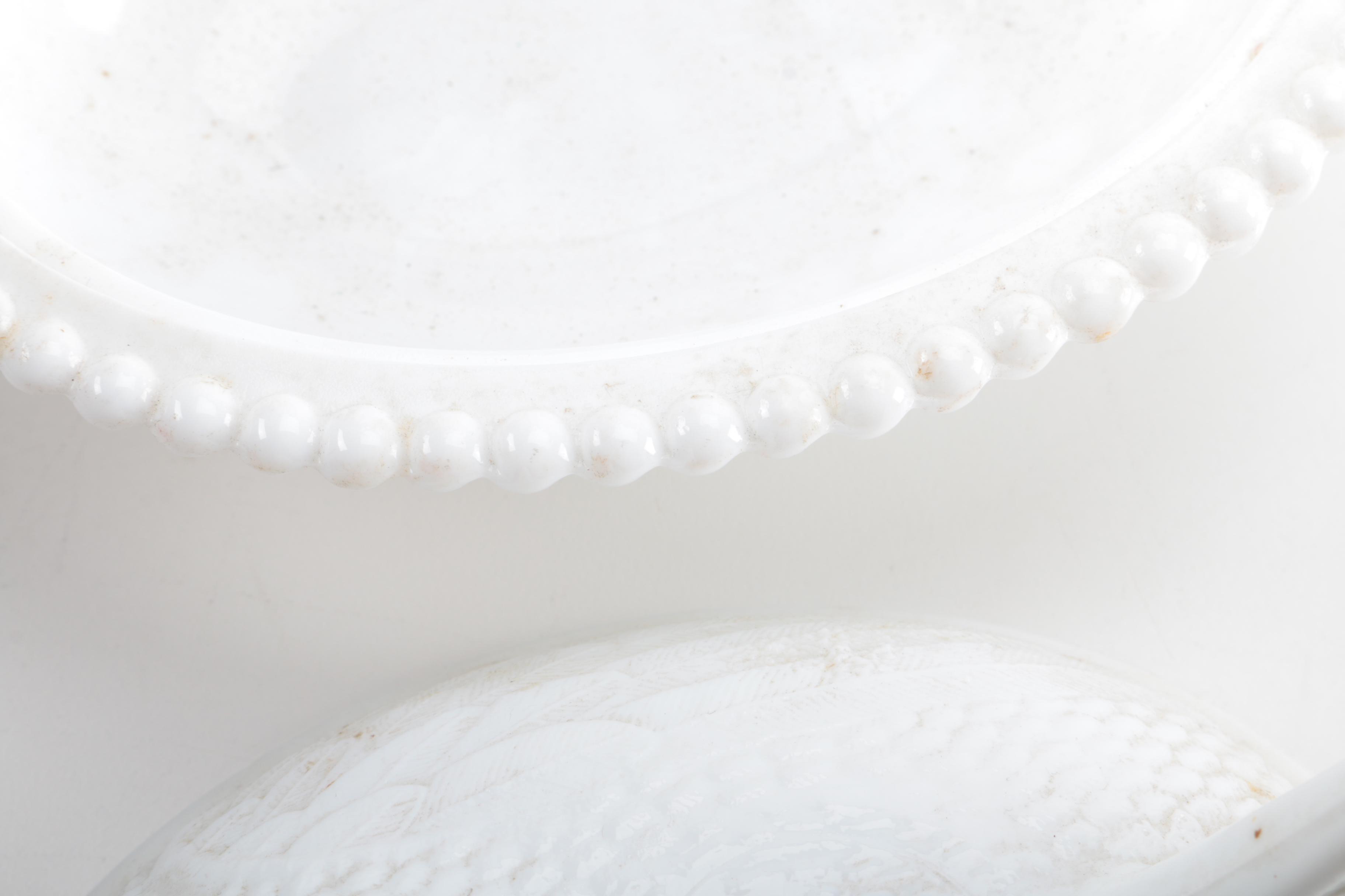 Vintage Milk Glass Hen on a Nest