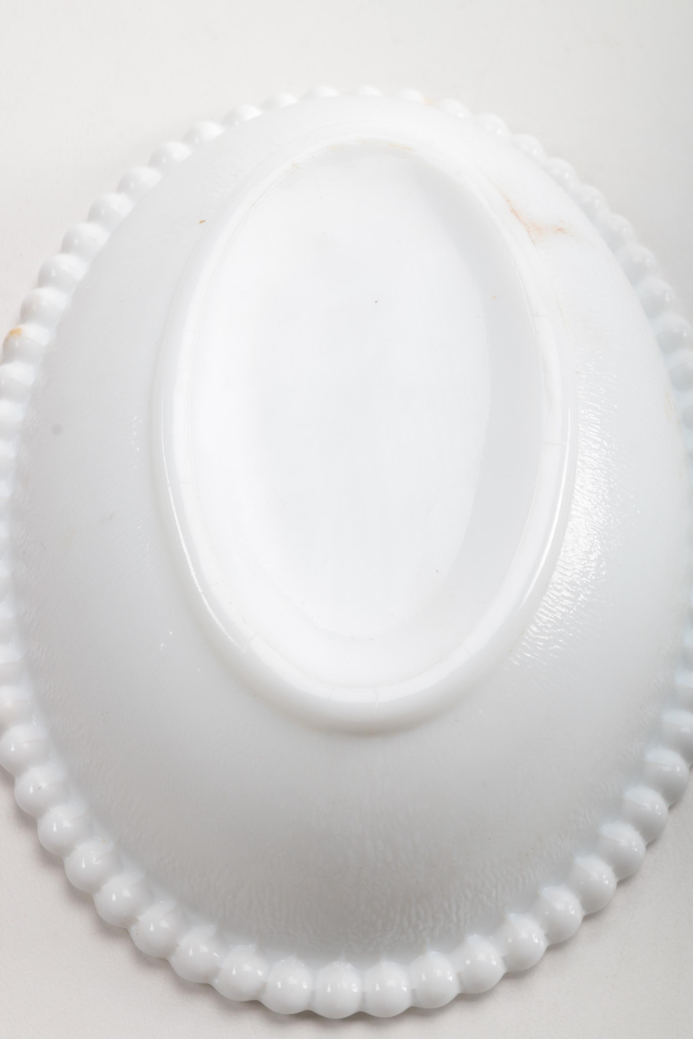 Vintage Milk Glass Hen on a Nest