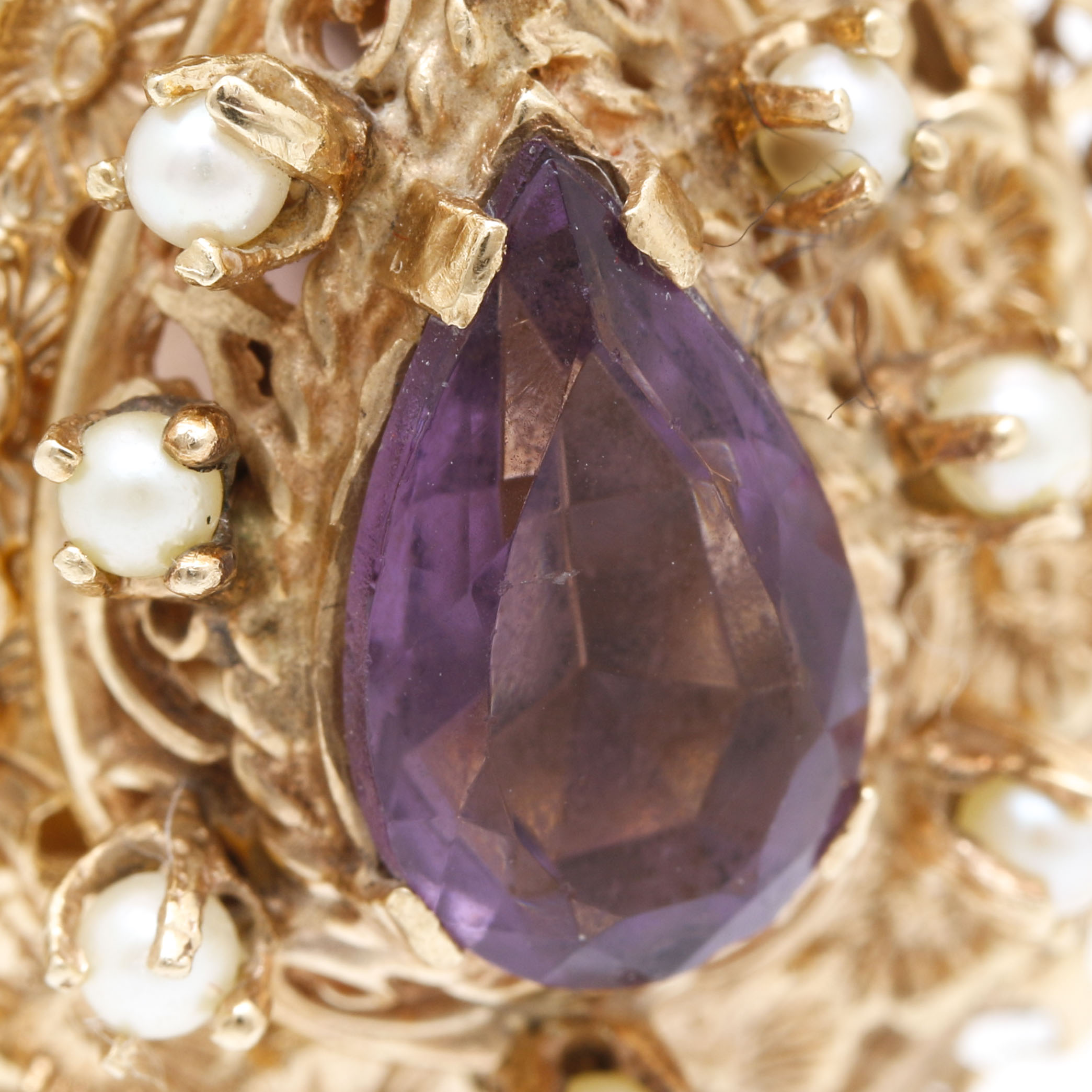 14K Yellow Gold Victorian Revival Cultured Pearl Locket