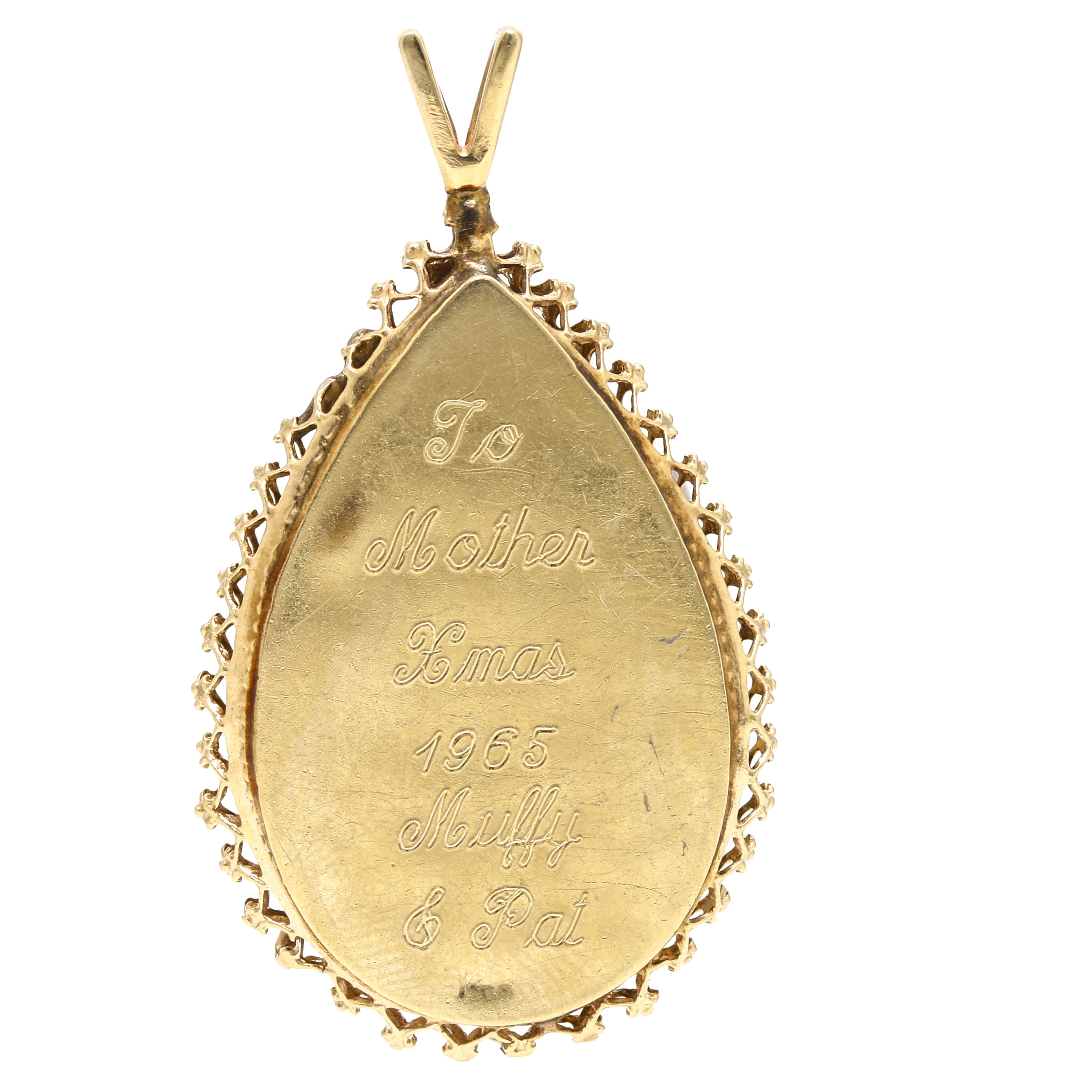 14K Yellow Gold Victorian Revival Cultured Pearl Locket