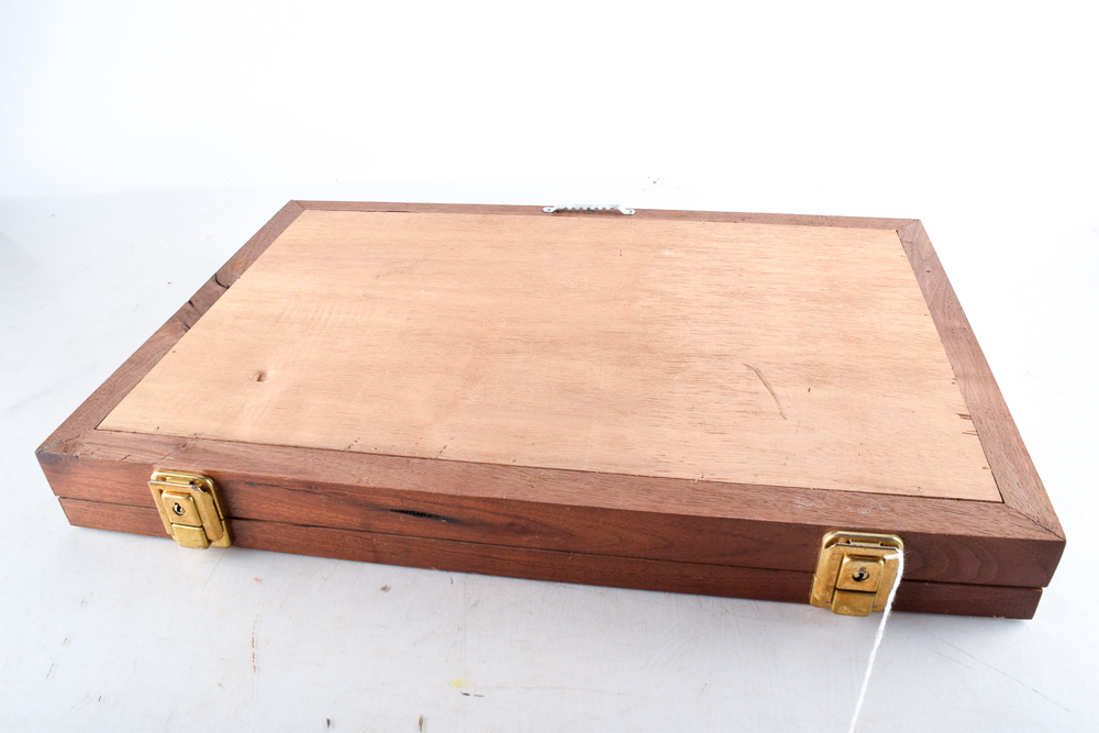 Indian Arrowhead Collection in Wood Display Case