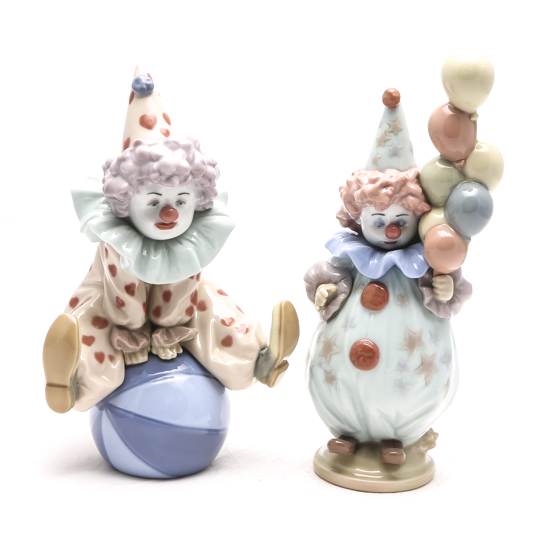Lladró "Having a Ball" #5813 and "Littlest Clown" #5811 Figurines
