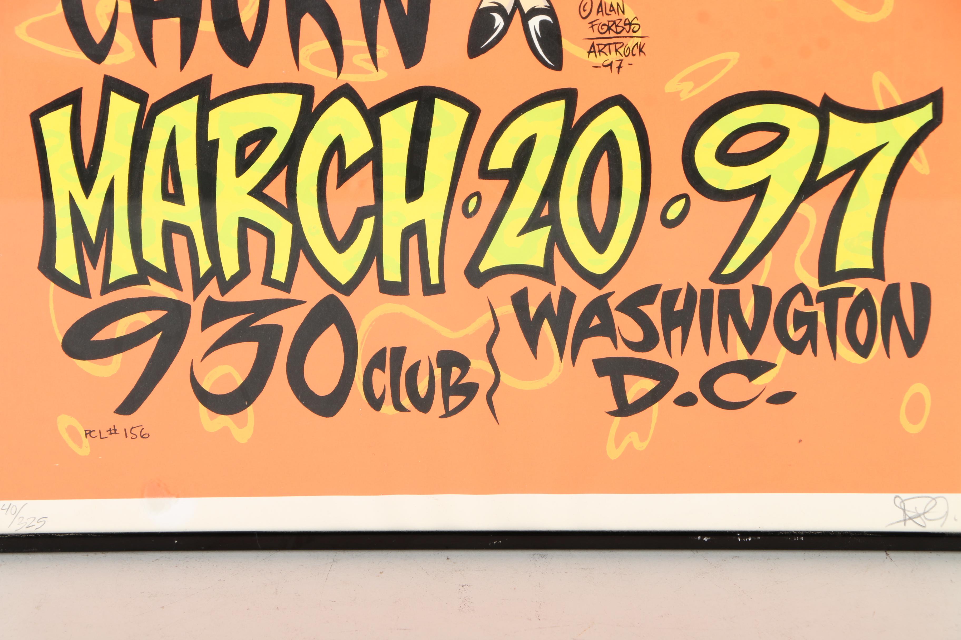 Alan Forbes Signed Limited Edition Serigraph Concert Poster