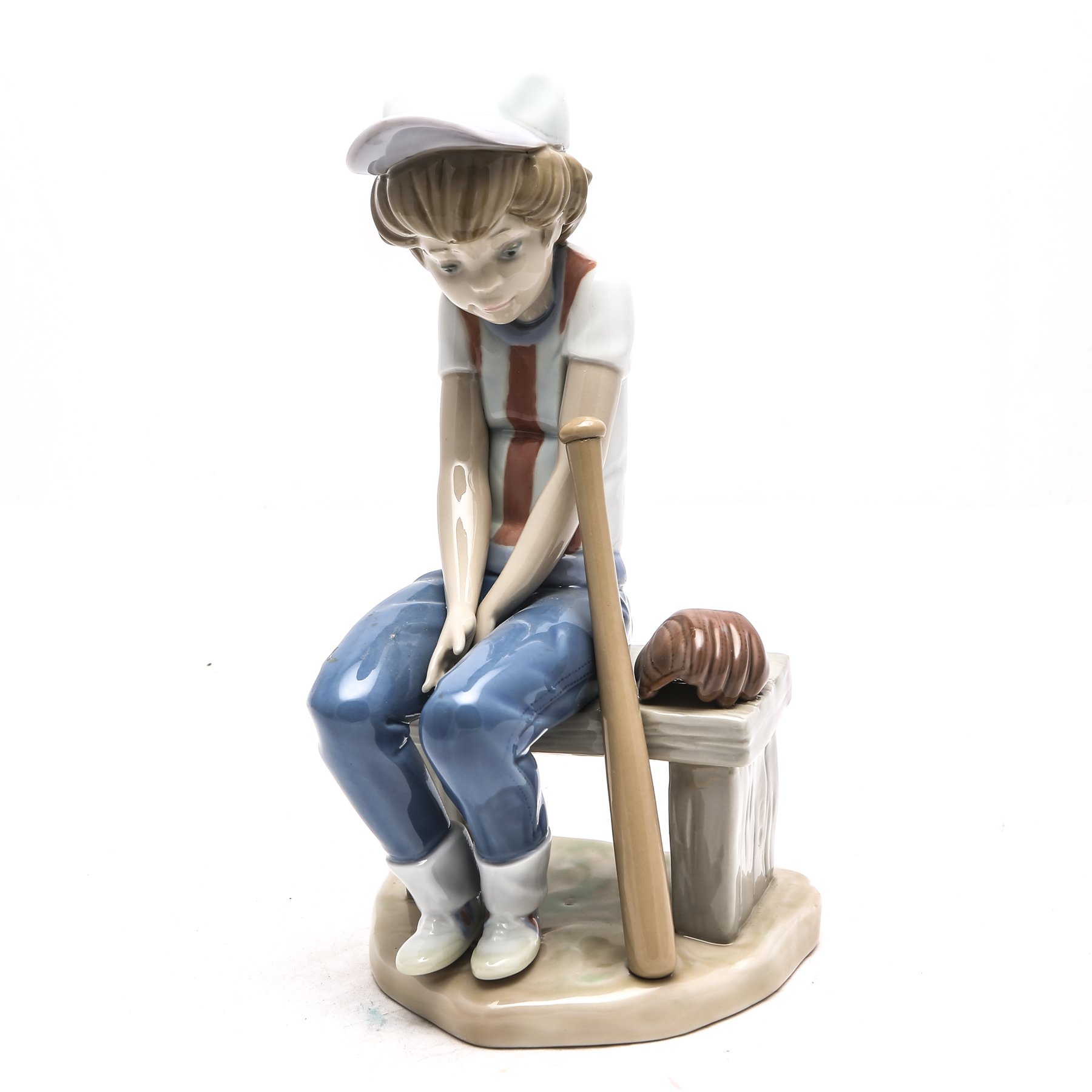 Lladró "Little Leaguer on Bench" Figurine #5291