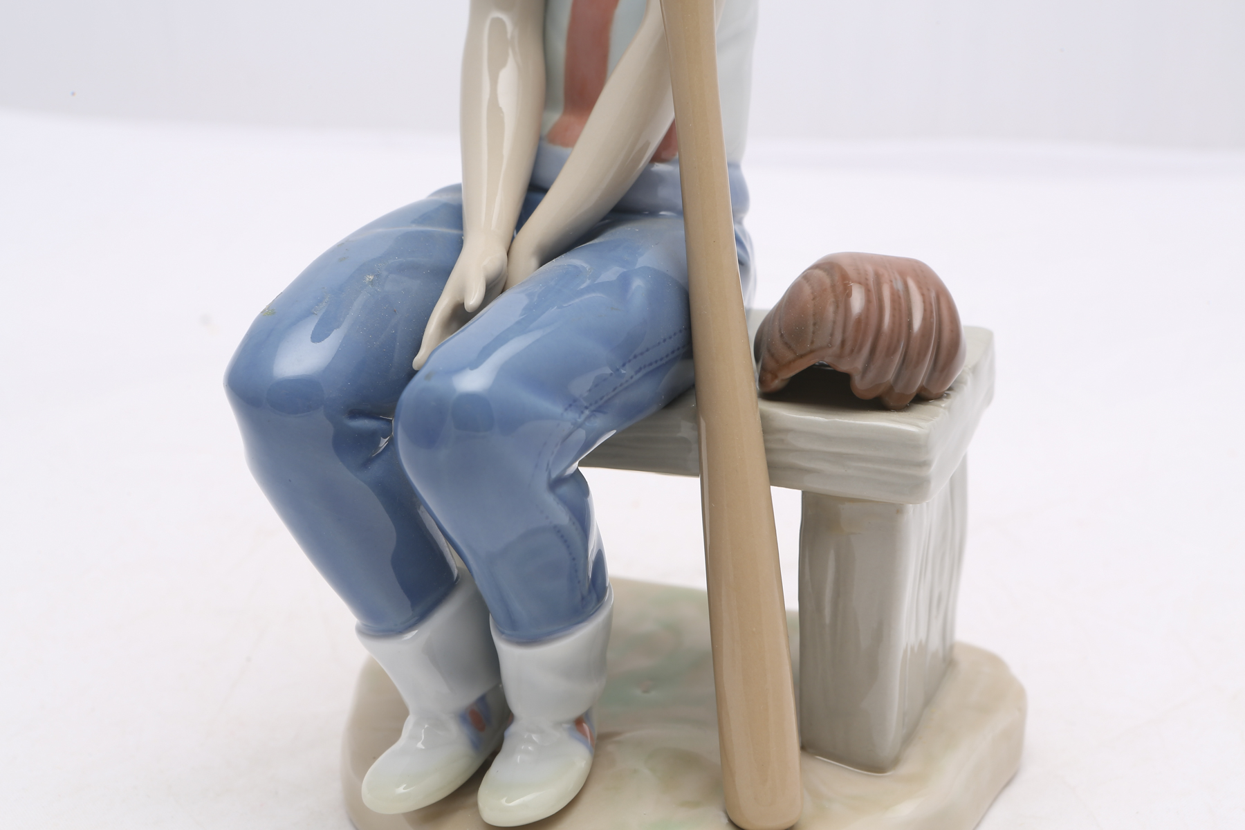 Lladró "Little Leaguer on Bench" Figurine #5291