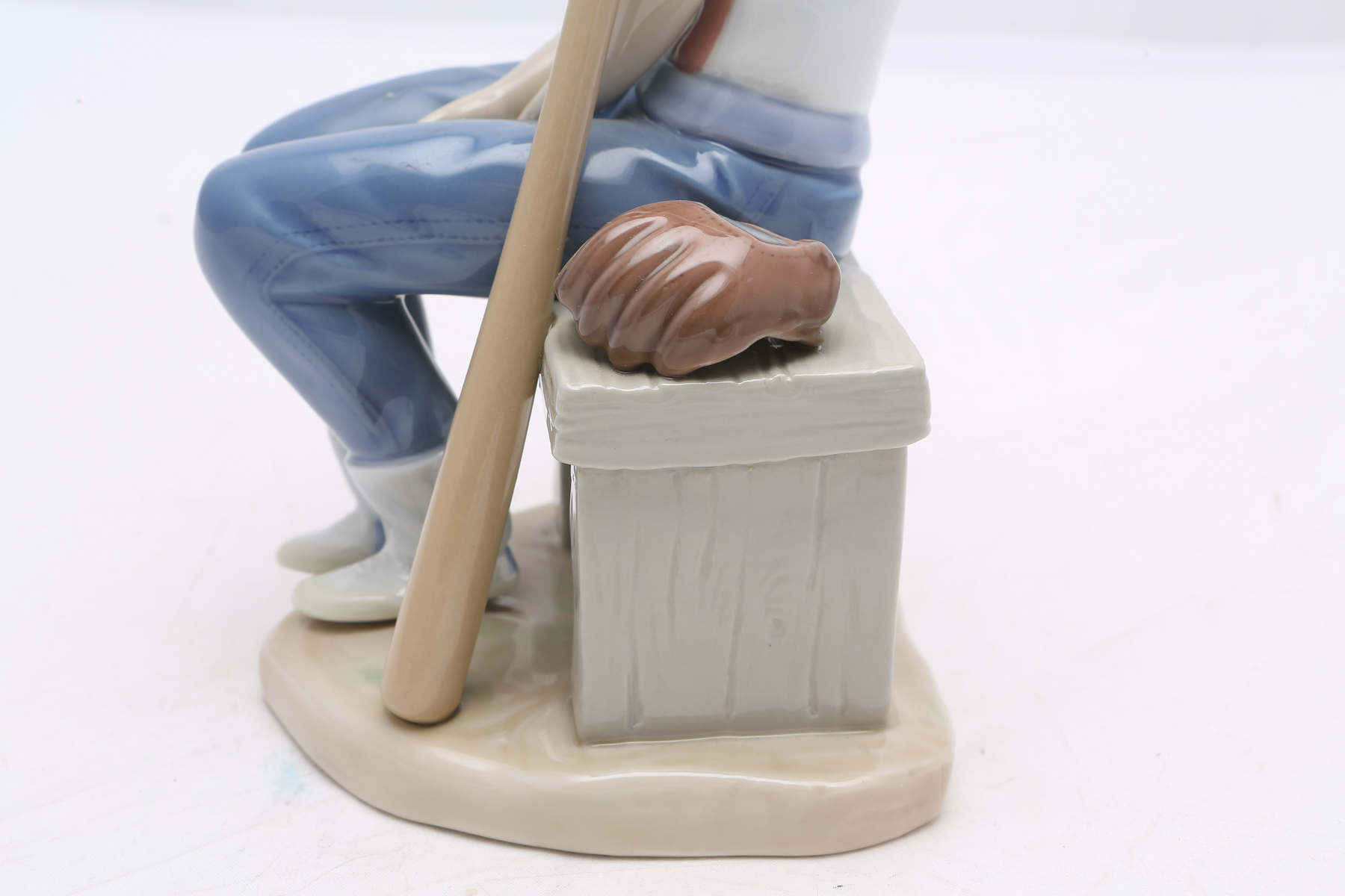 Lladró "Little Leaguer on Bench" Figurine #5291