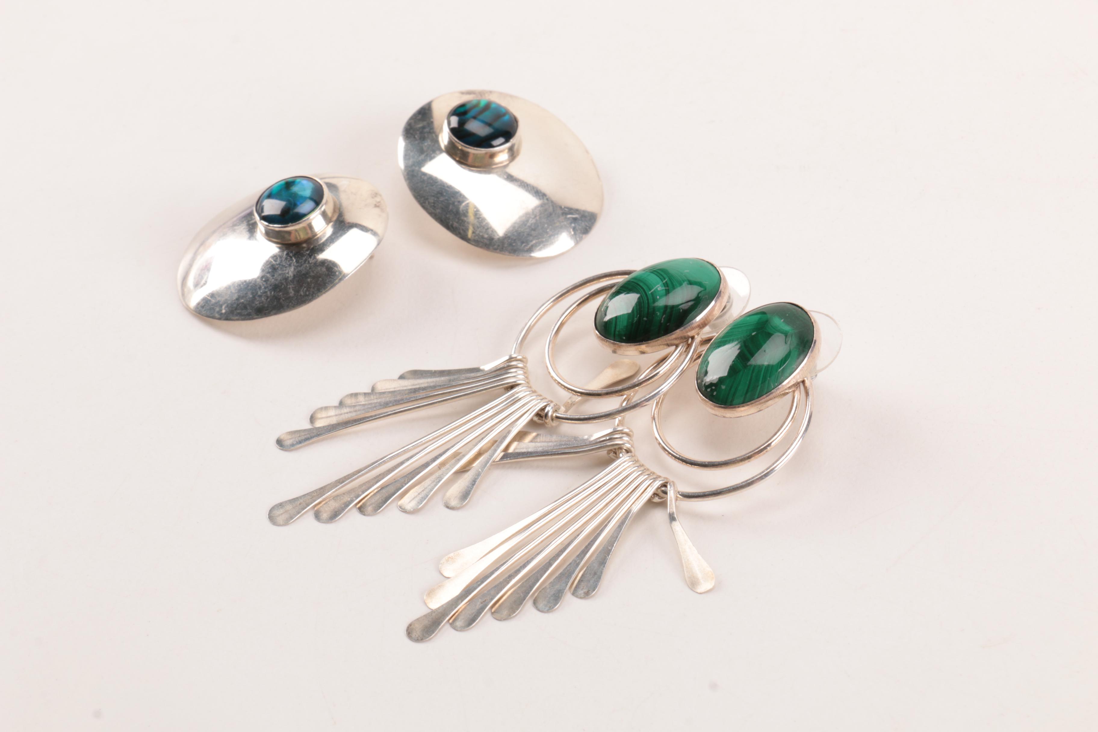 Assorted Sterling Silver Jewelry Including Taxco