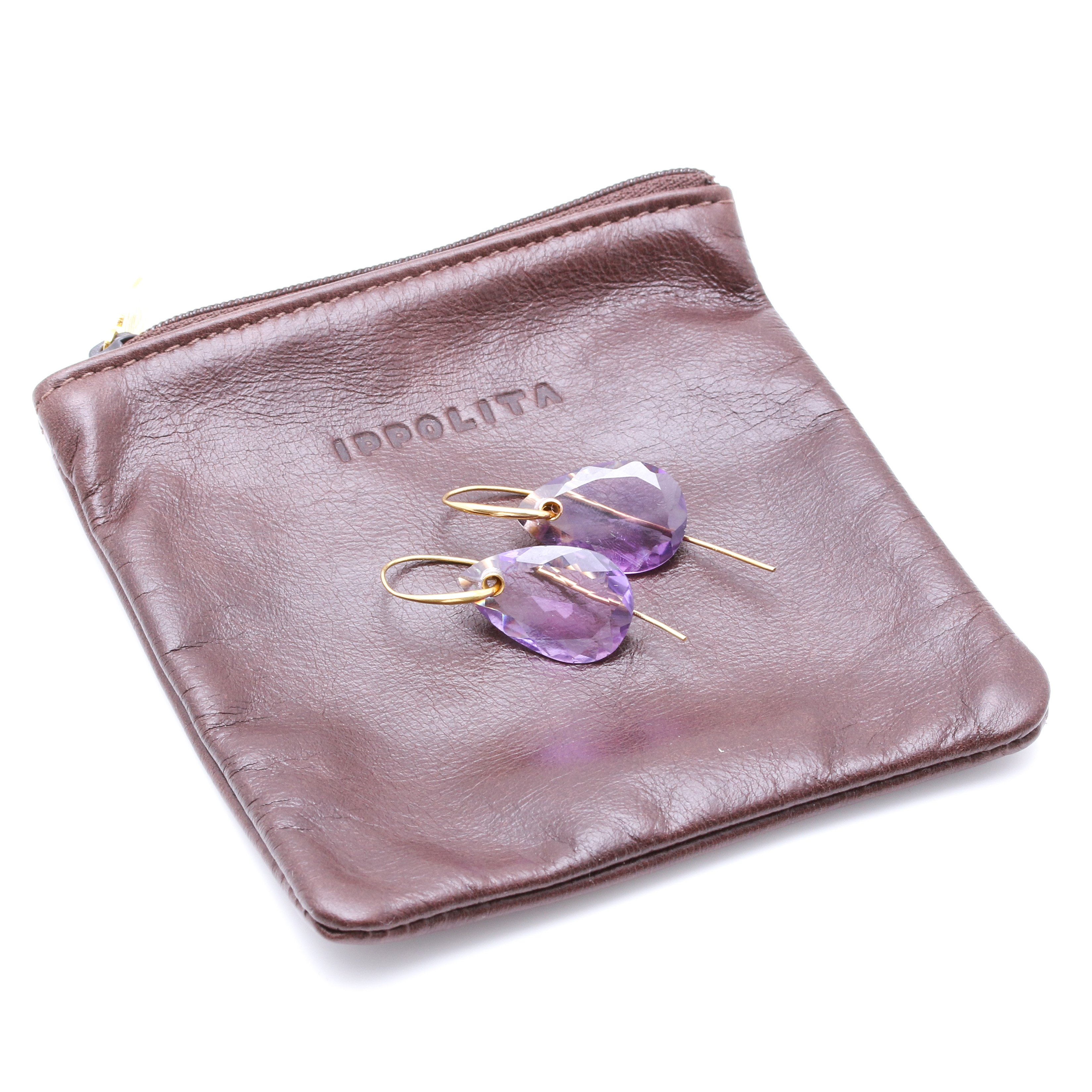 Ippolita 18K Yellow Gold Amethyst Earrings