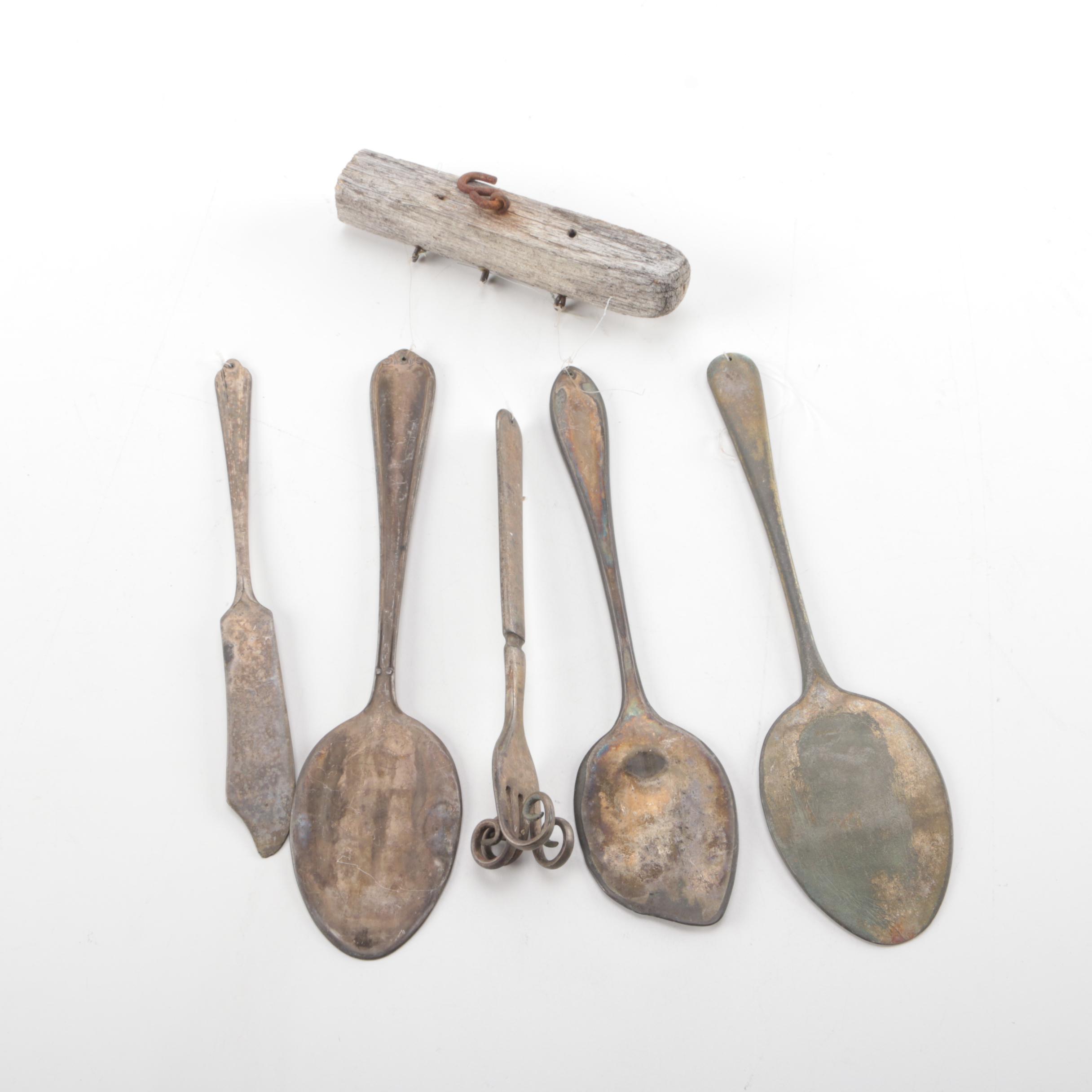 Hand-Constructed Flatware and Wood Windchime