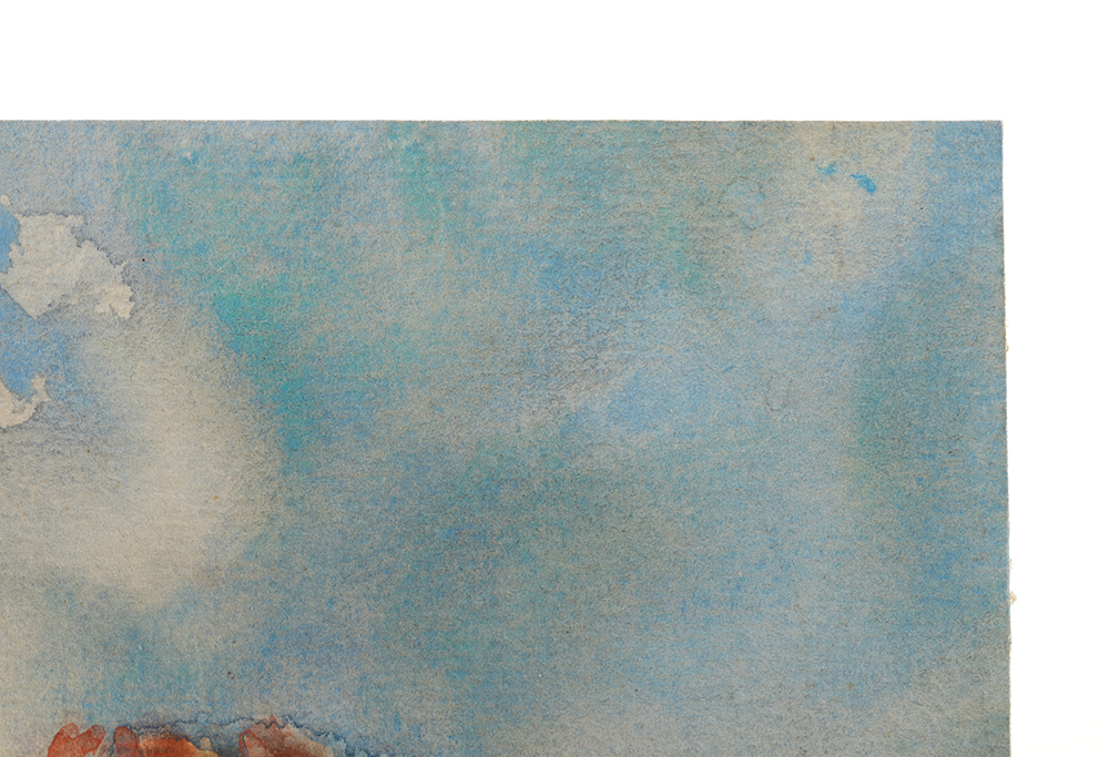 Elizabeth Gowdy Baker Watercolor Painting on Paper of Townscape