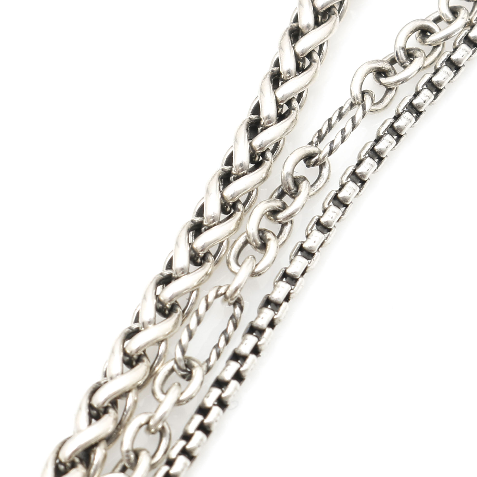 David Yurman Sterling Silver Quatrefoil 1.25 CTW Diamond and Cultured Pearl Necklace