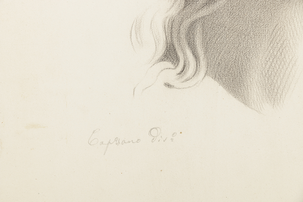 Carmine Capuano Graphite Drawing on Paper Portrait of Young Man