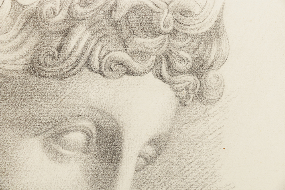 Carmine Capuano Graphite Drawing on Paper Portrait of Young Man