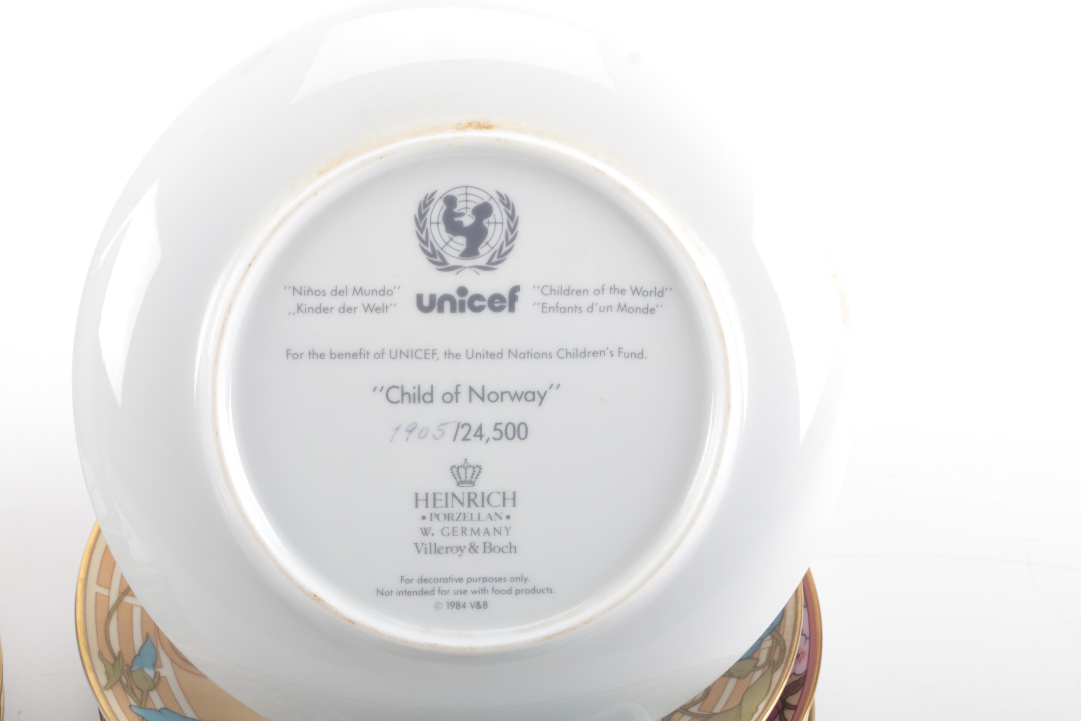 Unicef "Children of the World" Plate Set