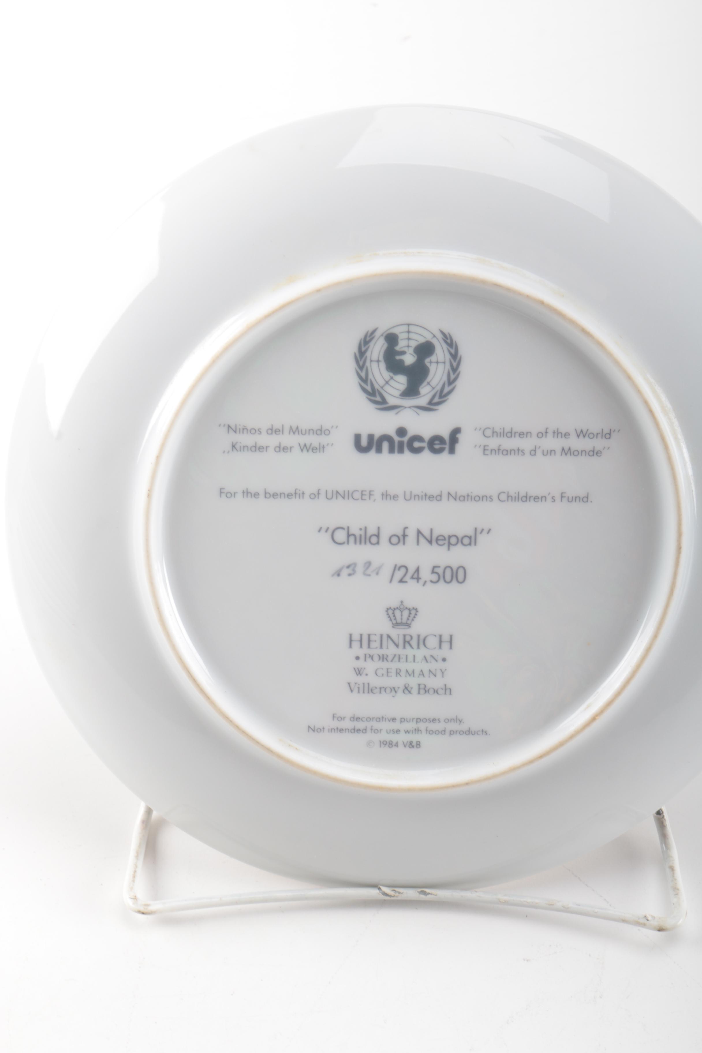 Unicef "Children of the World" Plate Set