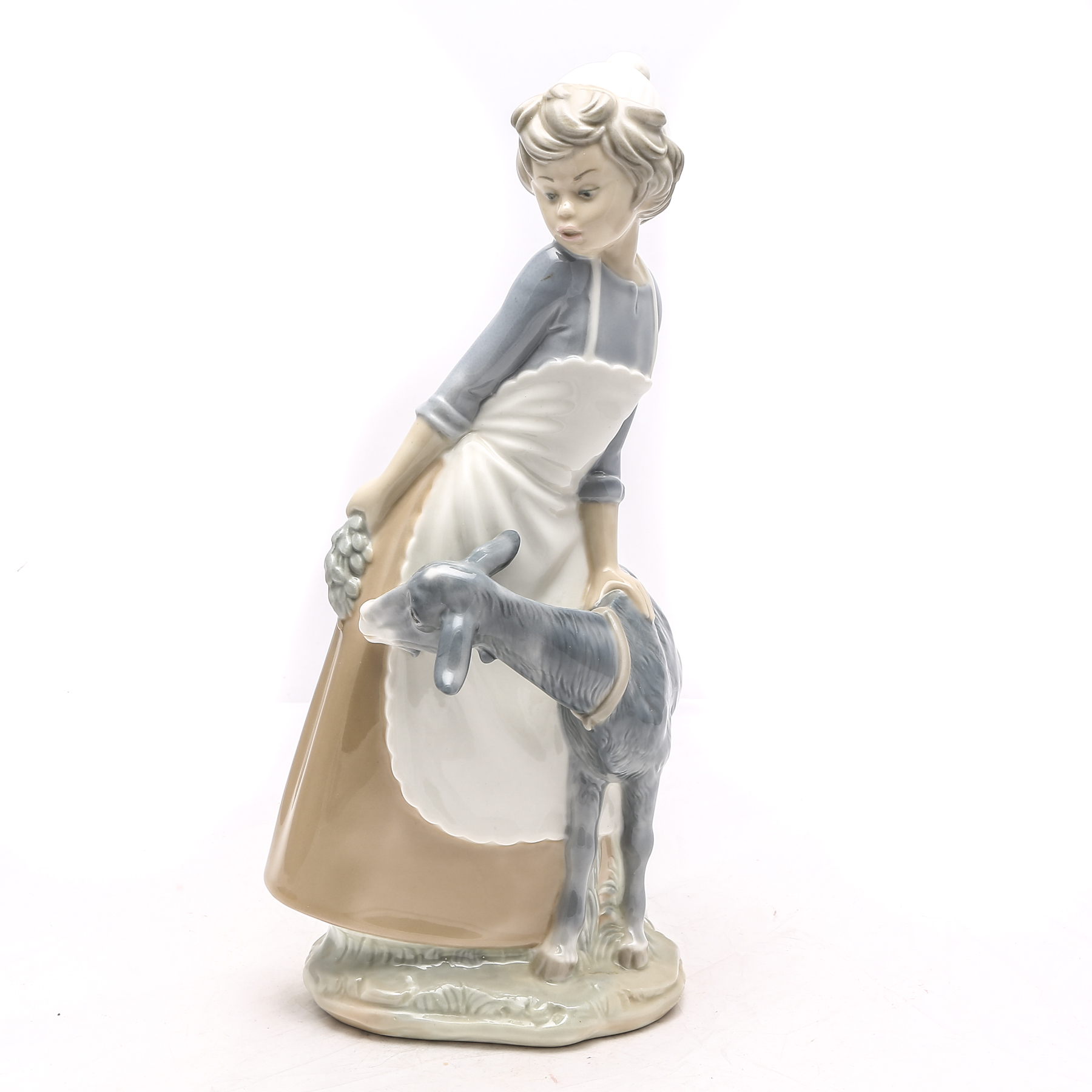 Retired Nao by Lladró "Girl with Goat" Figurine #10207