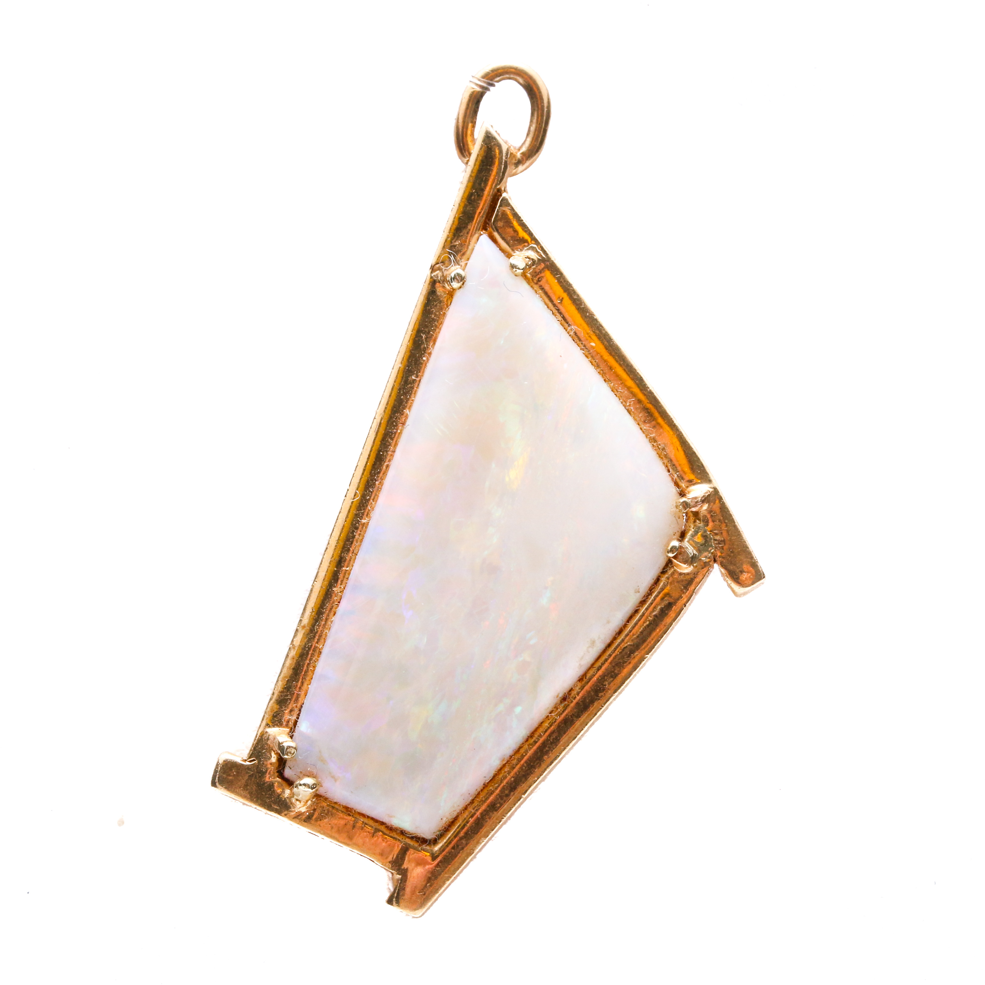 14K Yellow Gold Opal Pendant