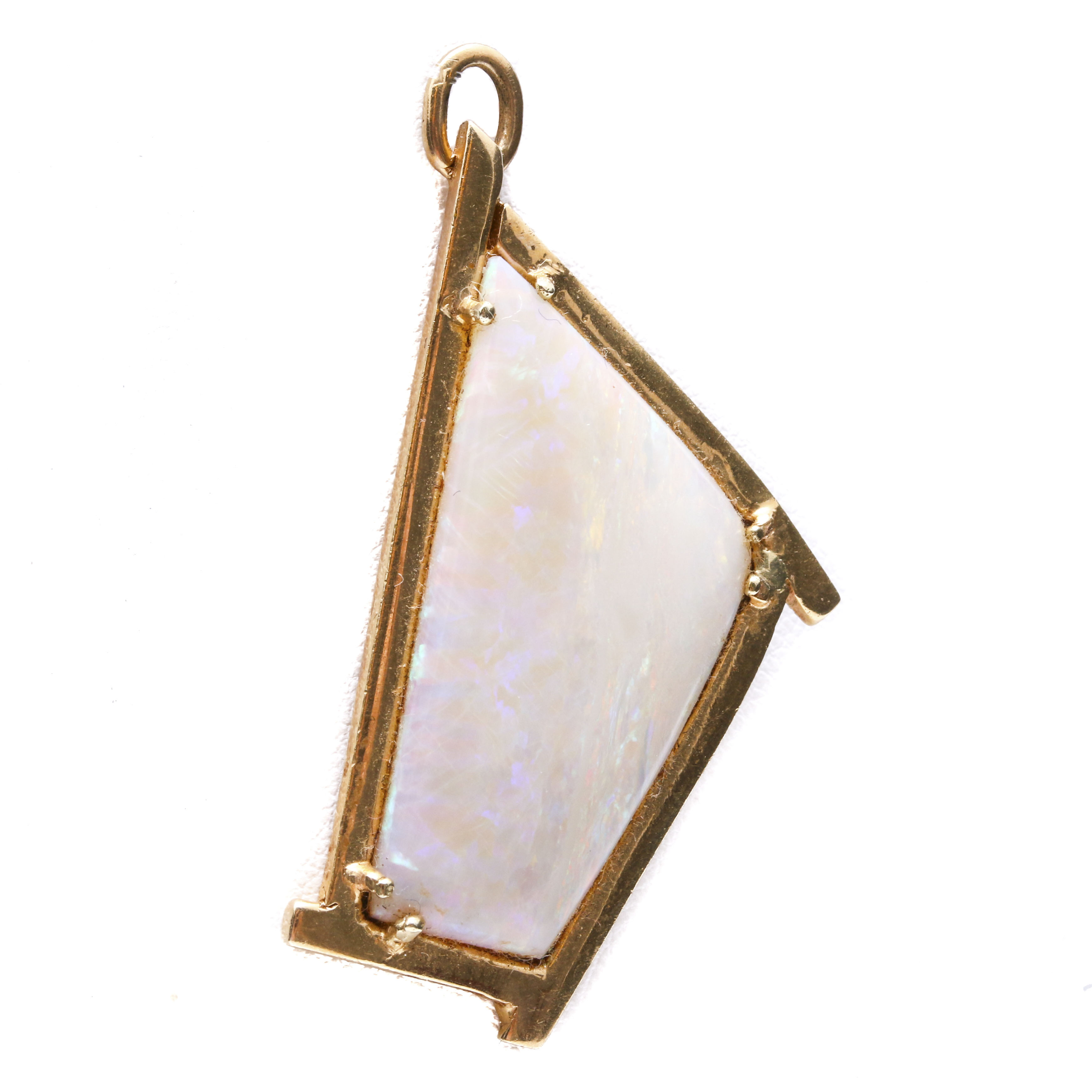 14K Yellow Gold Opal Pendant