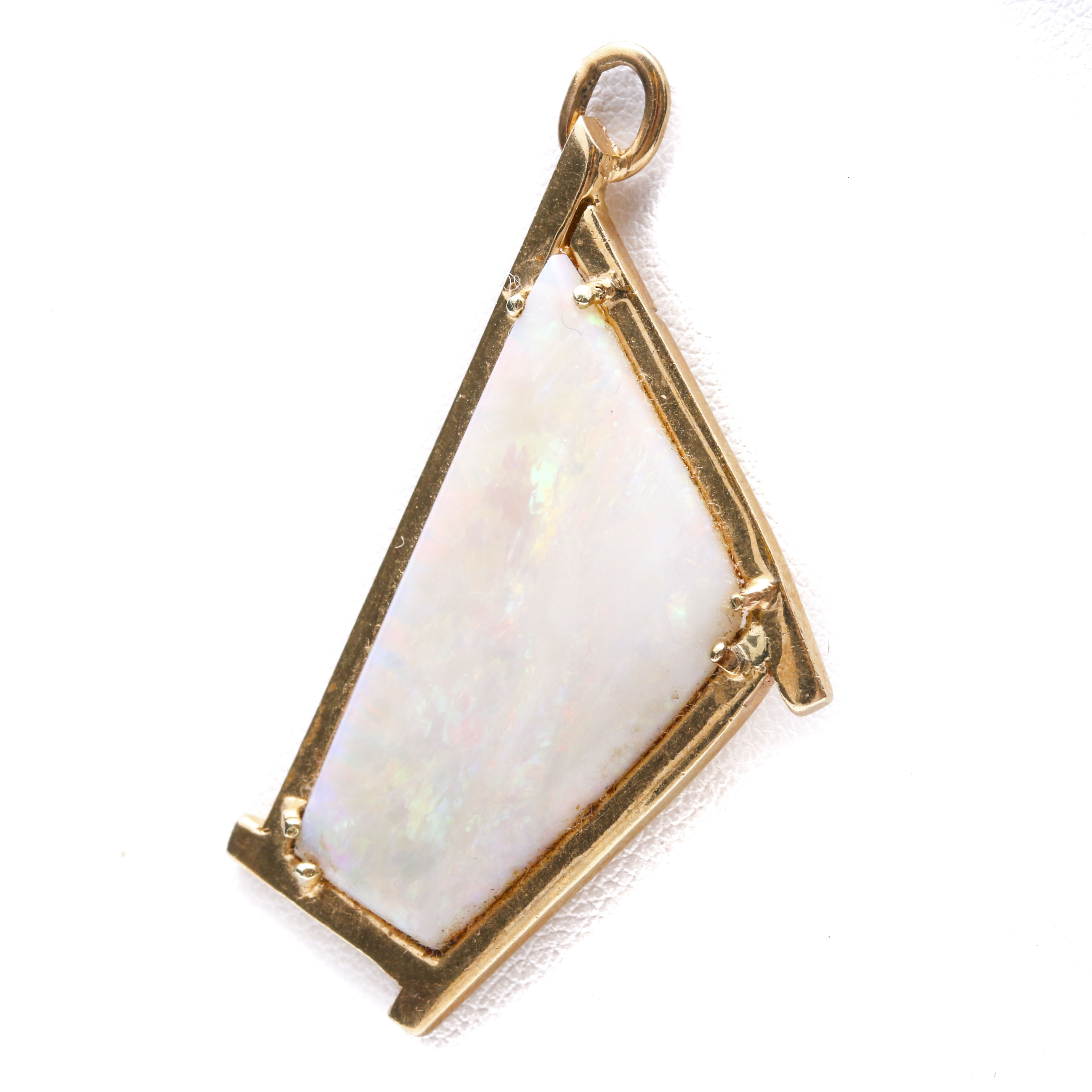 14K Yellow Gold Opal Pendant