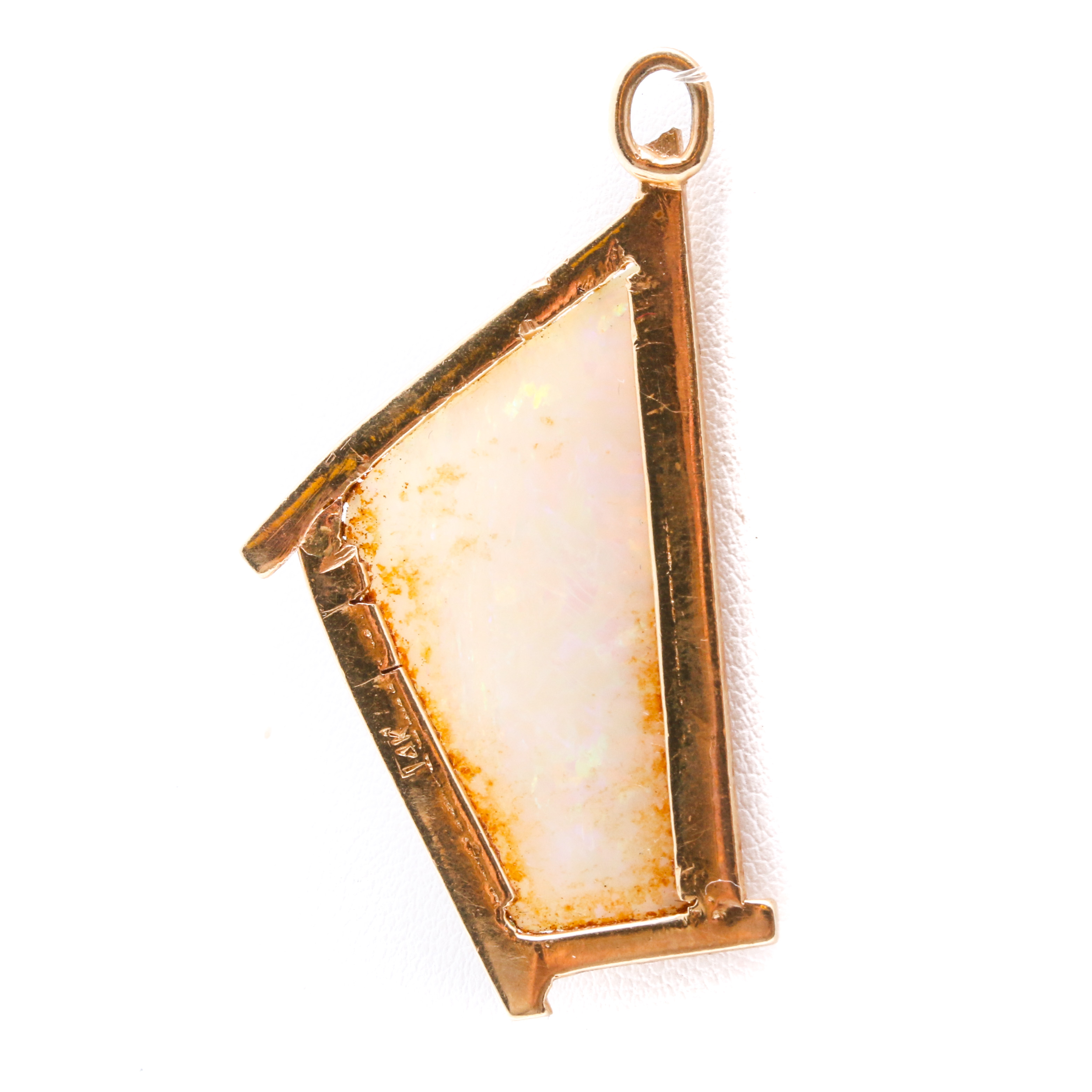 14K Yellow Gold Opal Pendant
