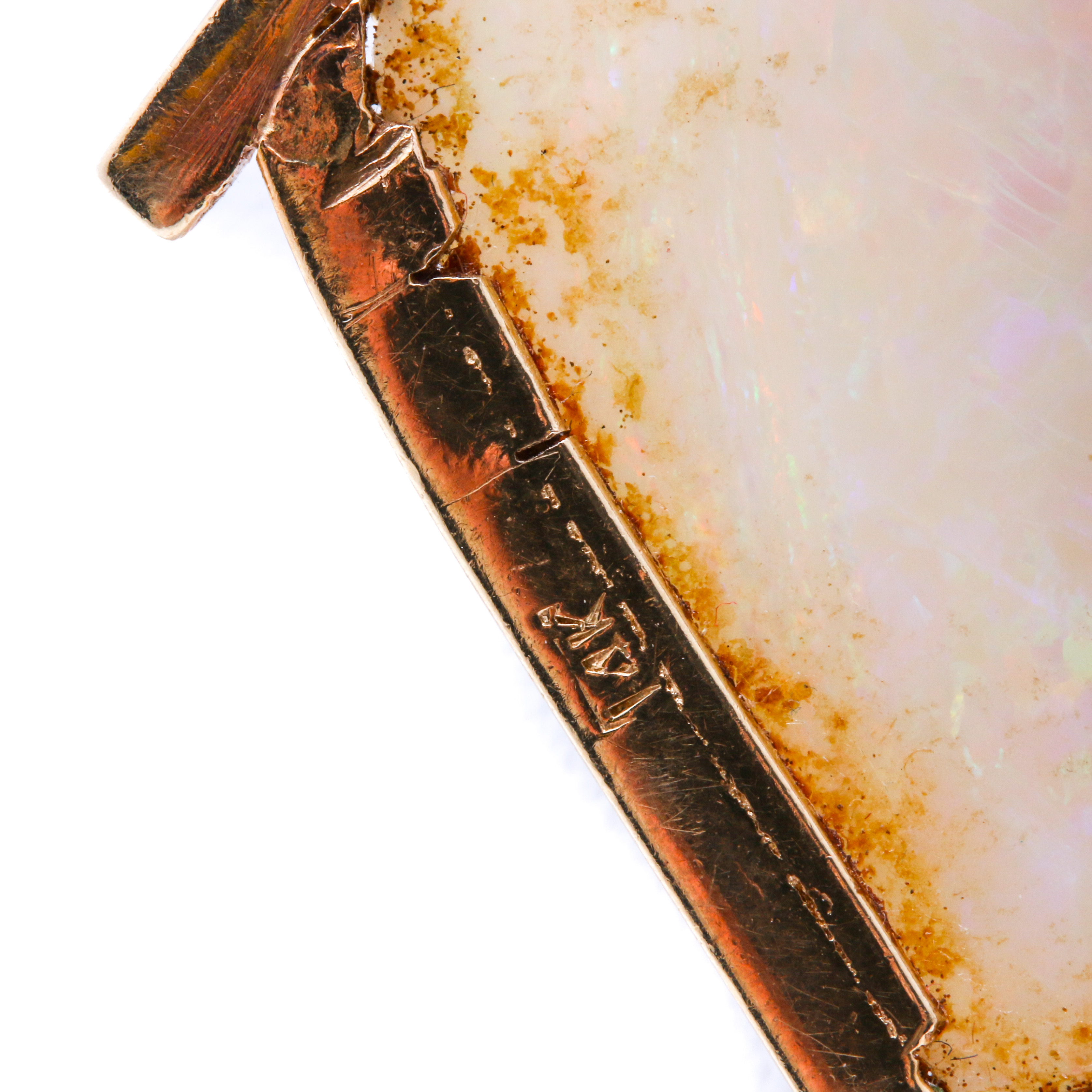 14K Yellow Gold Opal Pendant