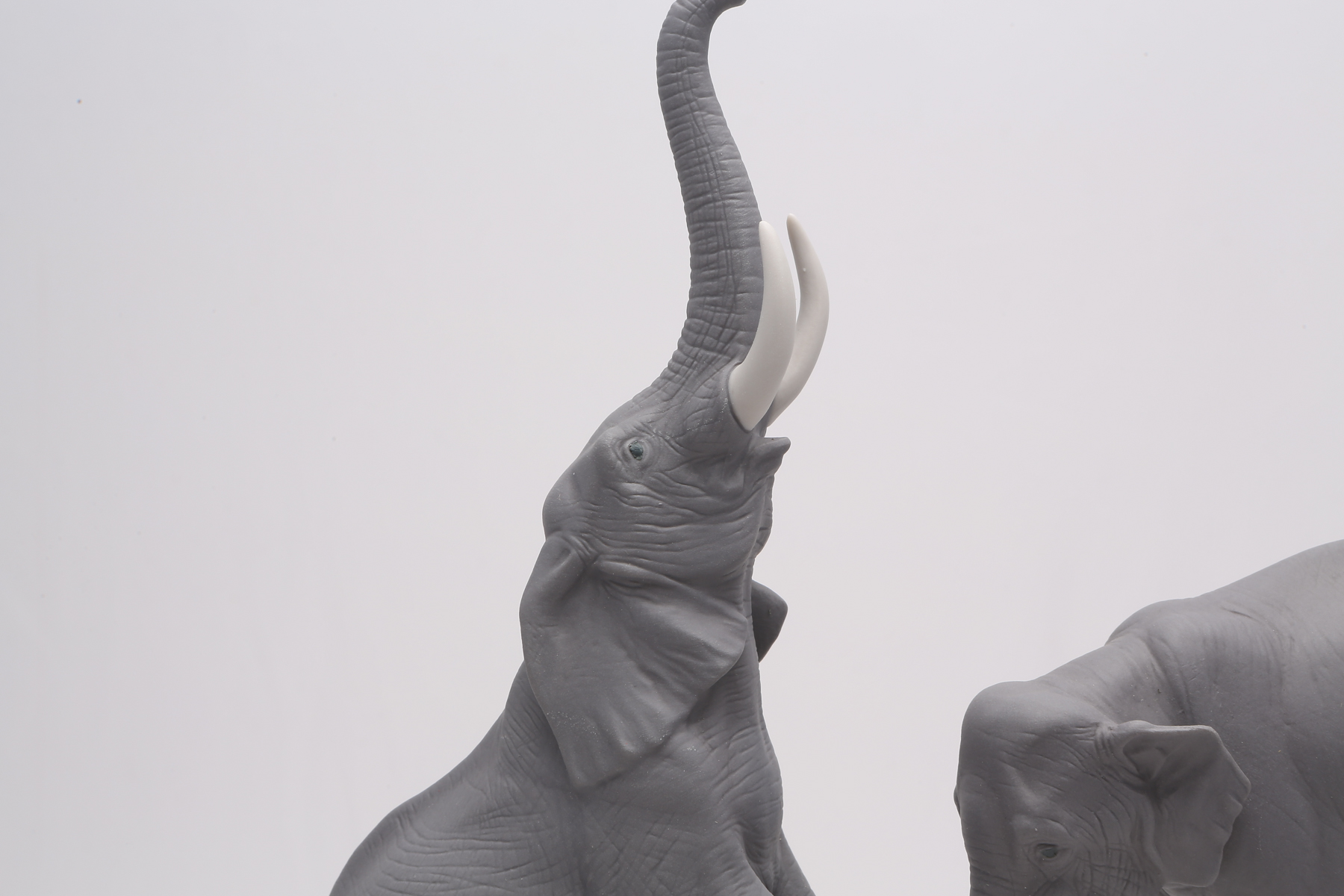 Lladró "Balance Elephant I" #8200 and "Balance Elephant II" #8201