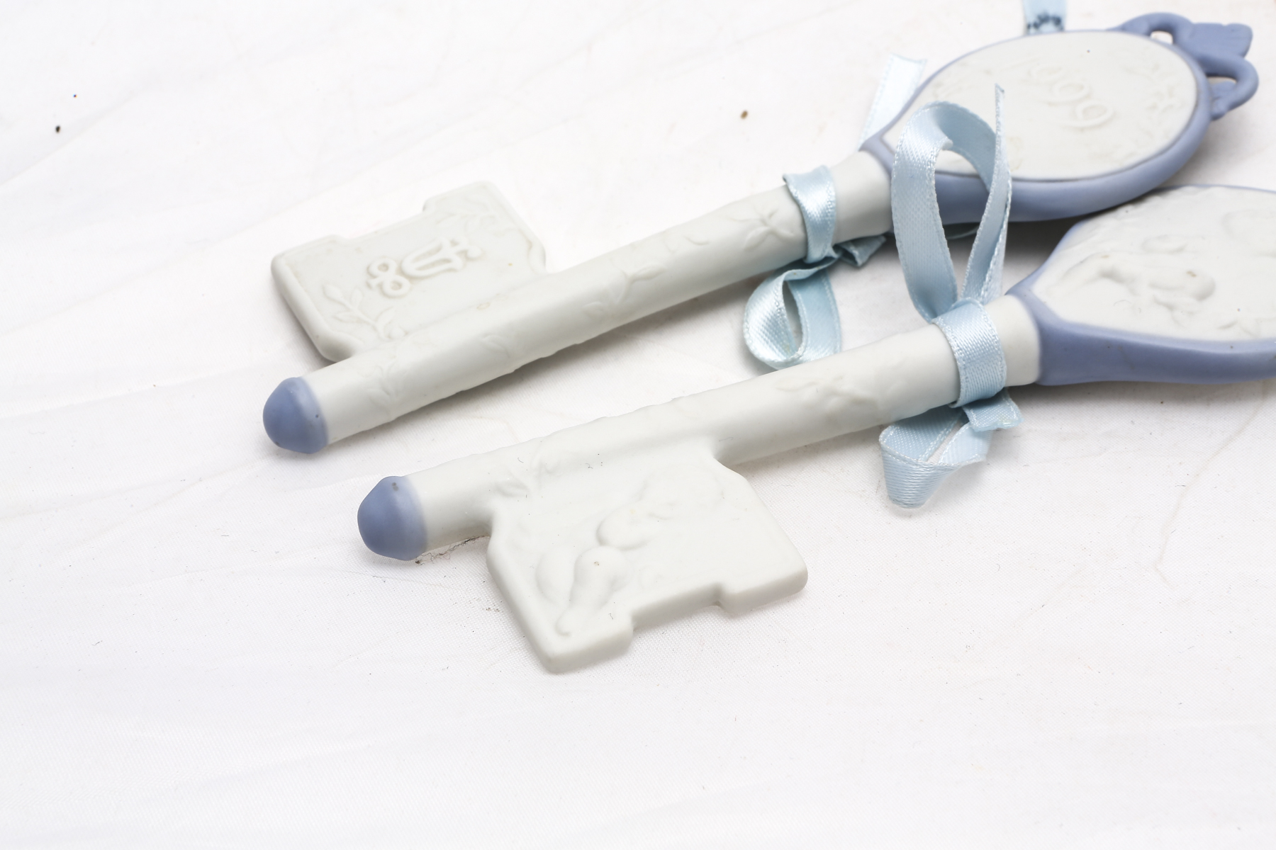 Pair of Lladró Bisque Keys for the Collector's Society