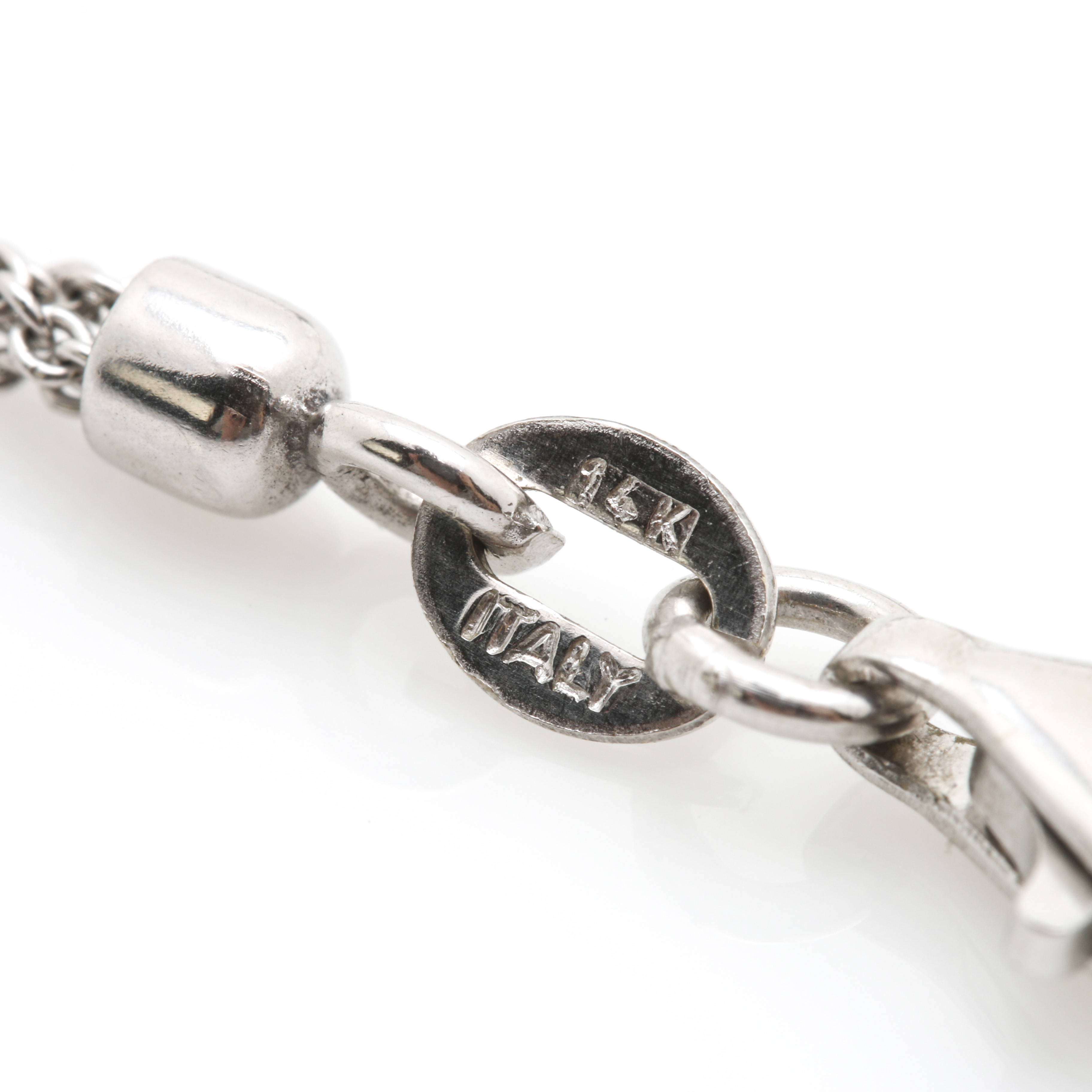 14K White Gold 1.26 CTW Diamond Hexagonal Pendant Necklace