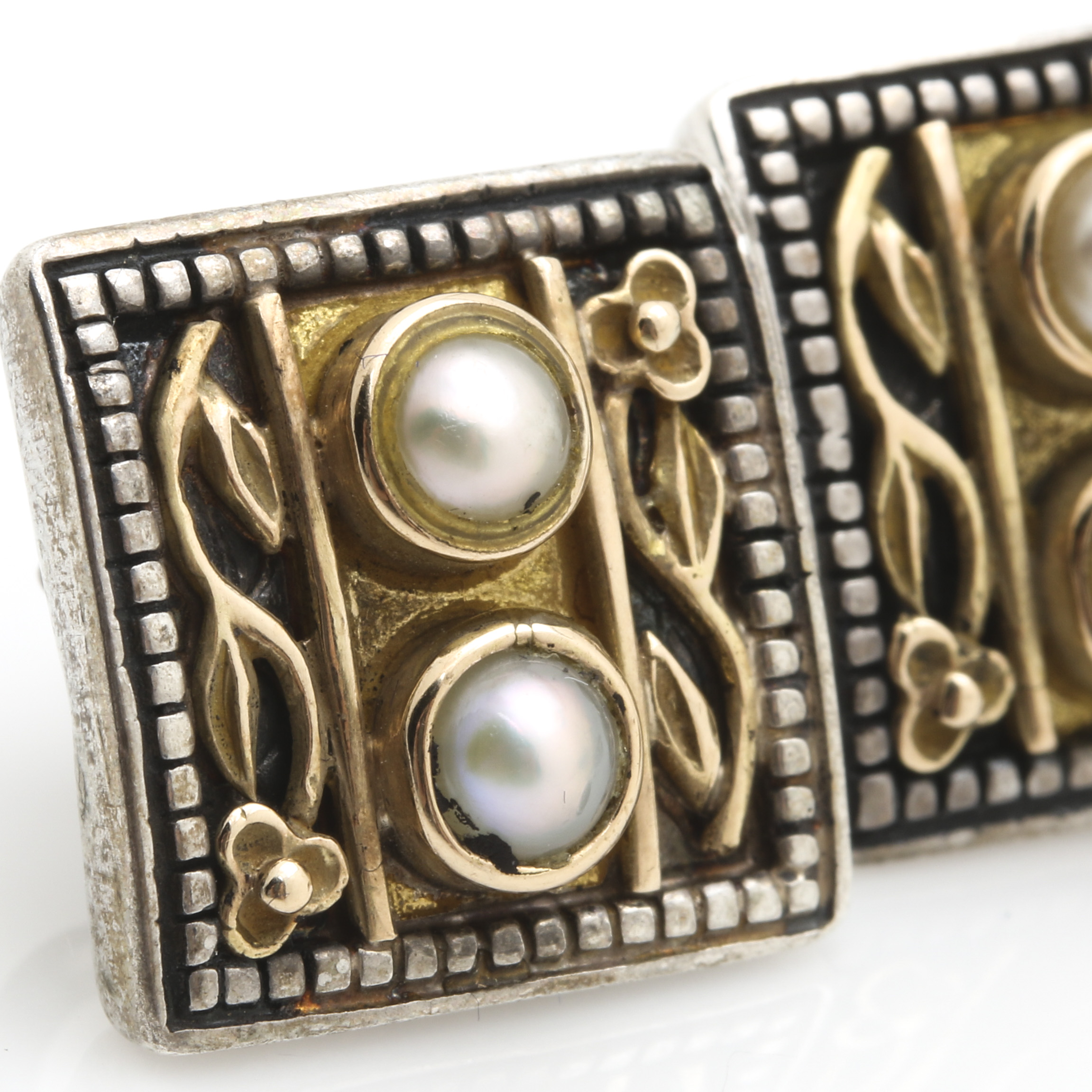 Konstantino Sterling Silver and 18K Yellow Gold Cultured Pearl Demi Parure